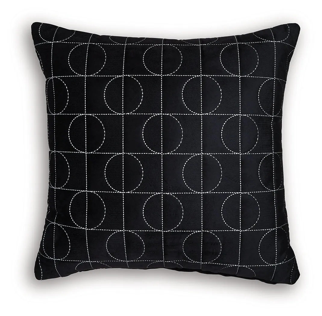 Kydner Black/Silver Finish Pillow (Set of 4) - Image 2