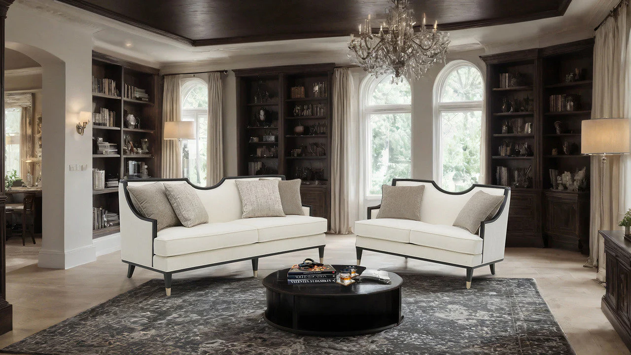 La Salle White Loveseat - Image 2