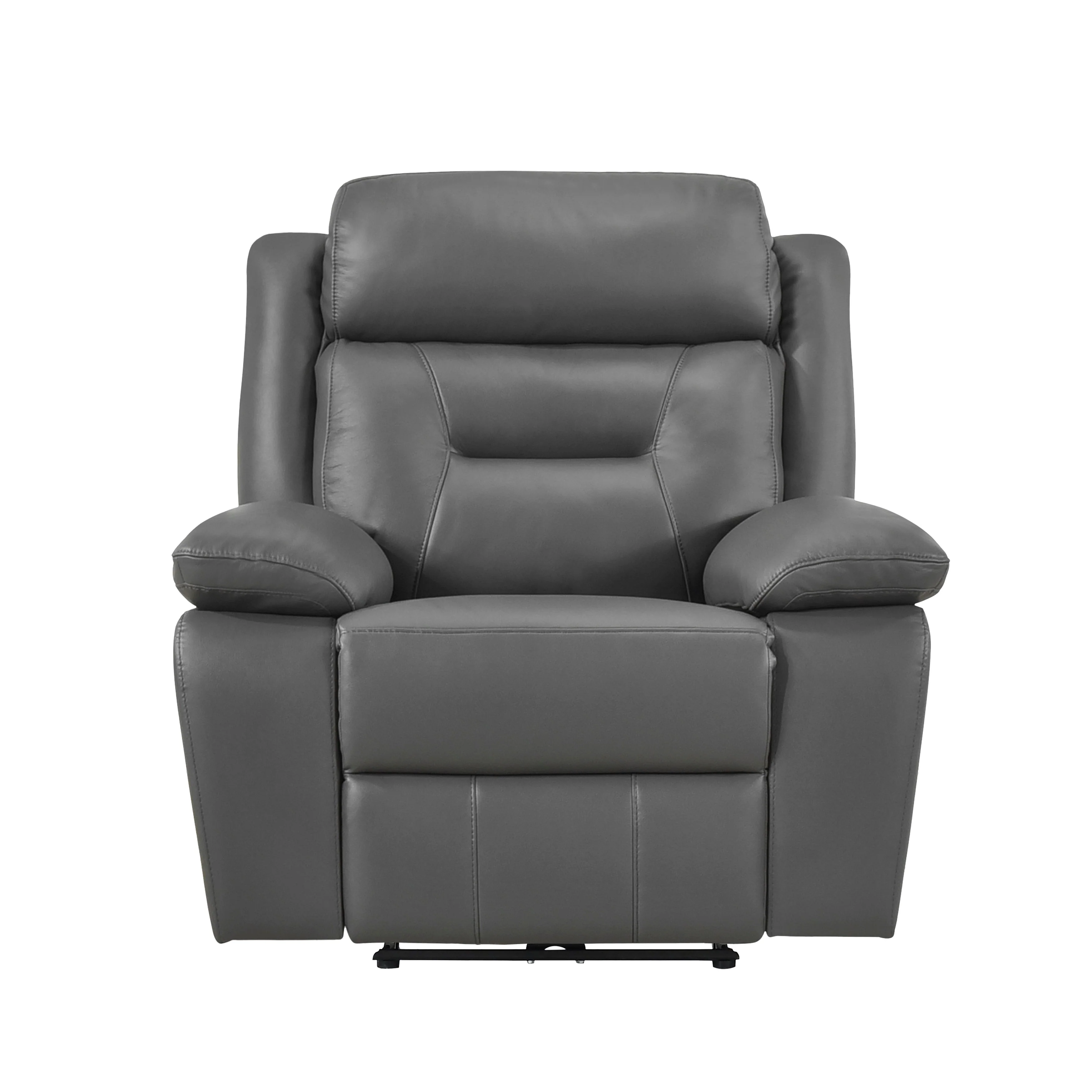 Laconia Dark Gray Leather Power Reclining Chair