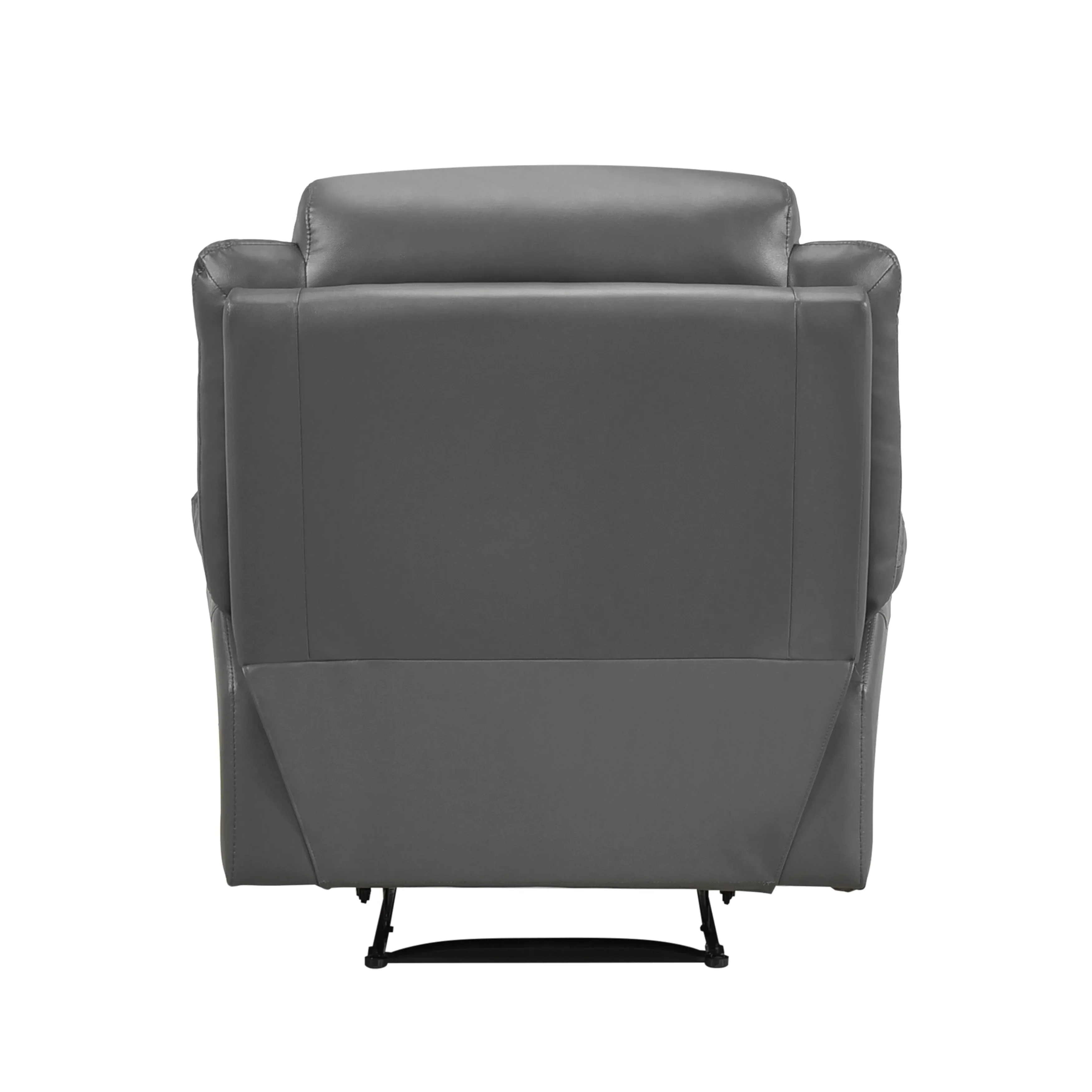 Laconia Dark Gray Leather Reclining Chair - Image 5