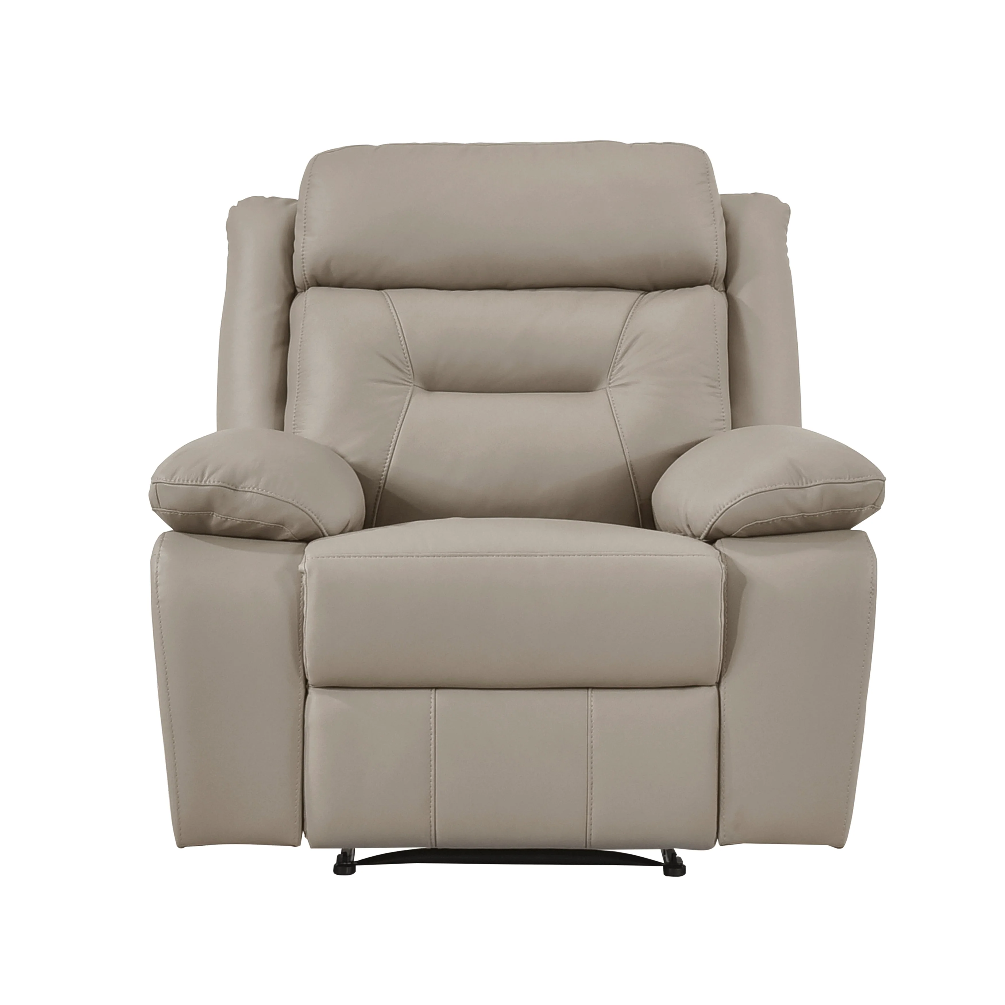 Laconia Latte Leather Double Reclining Living Room Set - Image 11