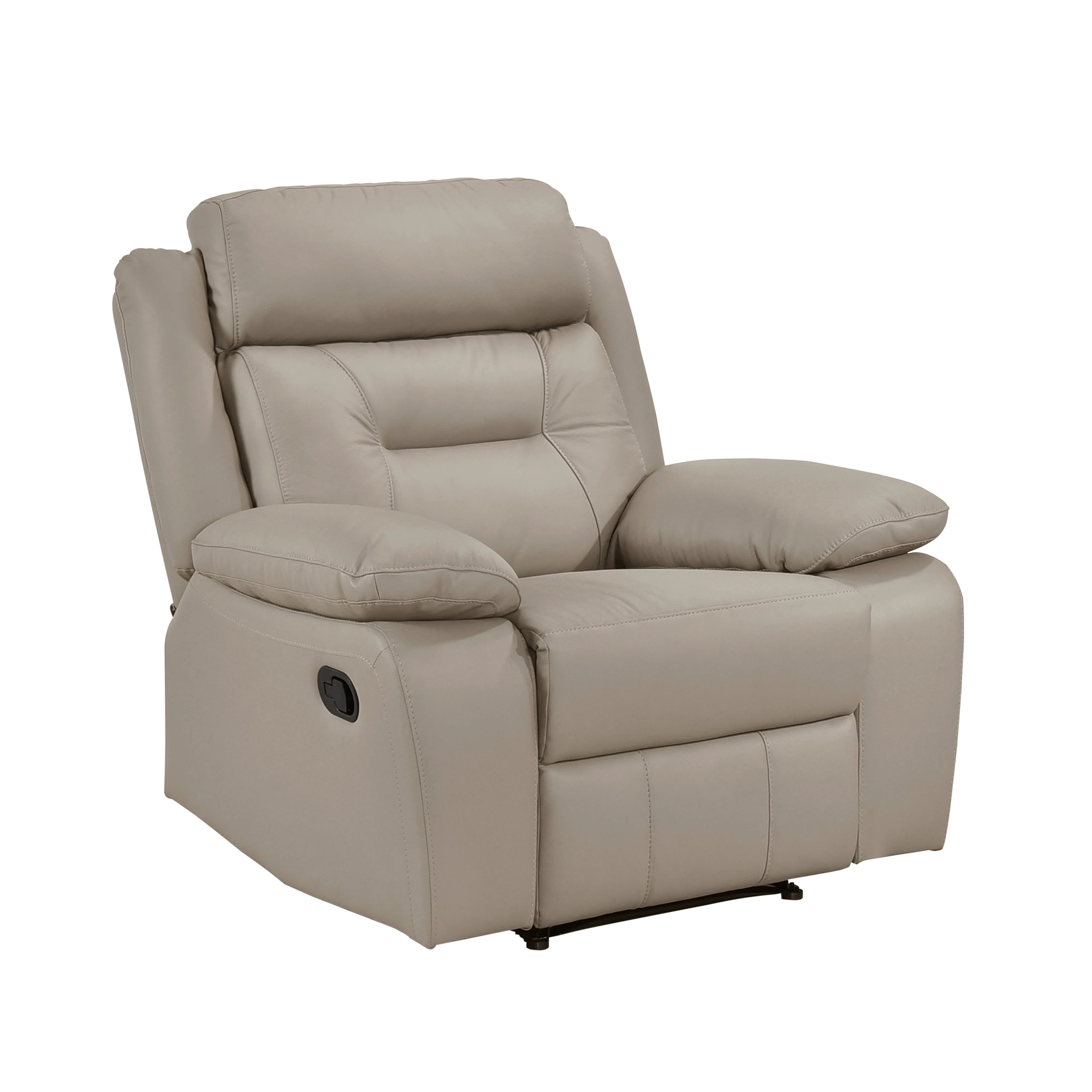 Laconia Latte Leather Double Reclining Living Room Set - Image 12