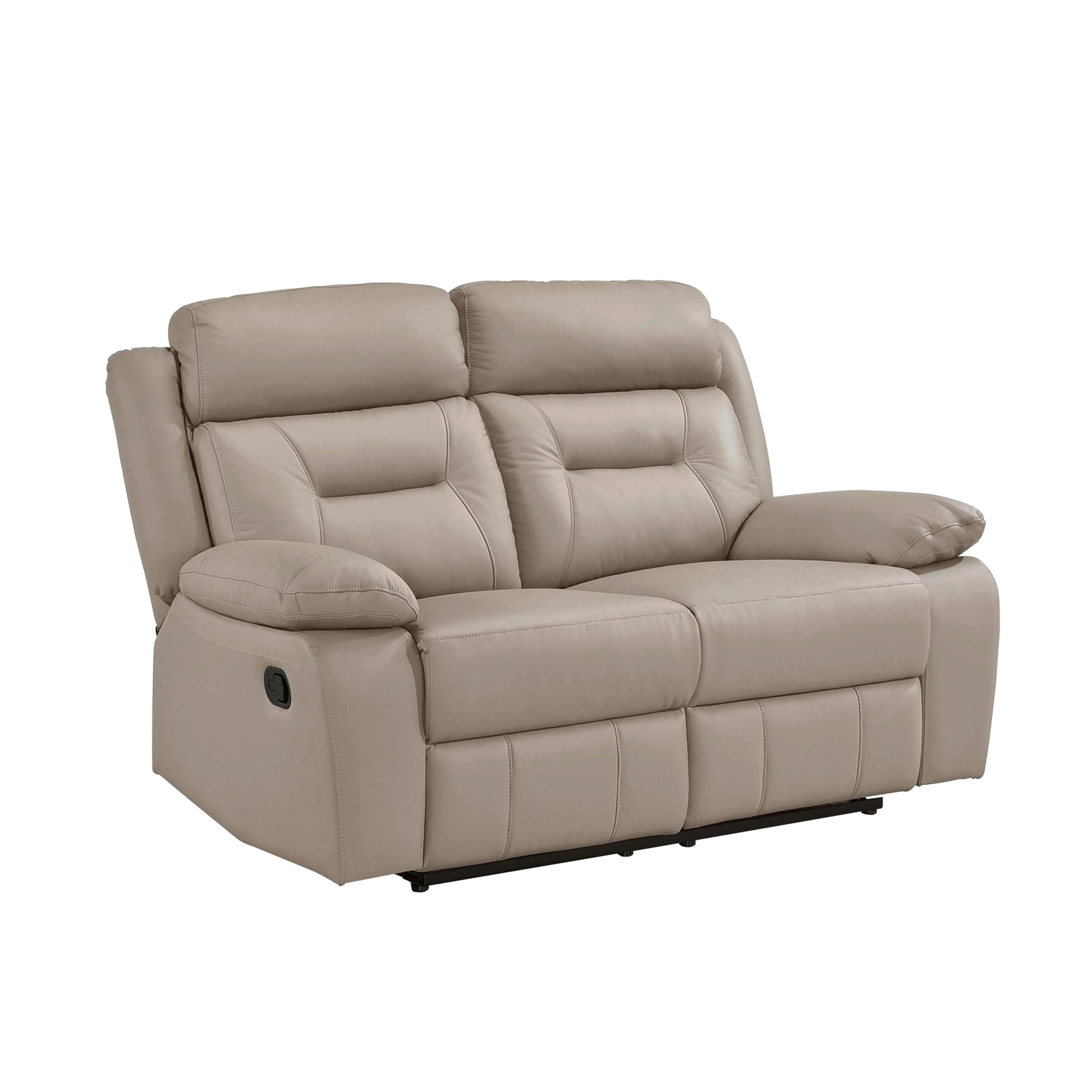 Laconia Latte Leather Double Reclining Living Room Set - Image 8