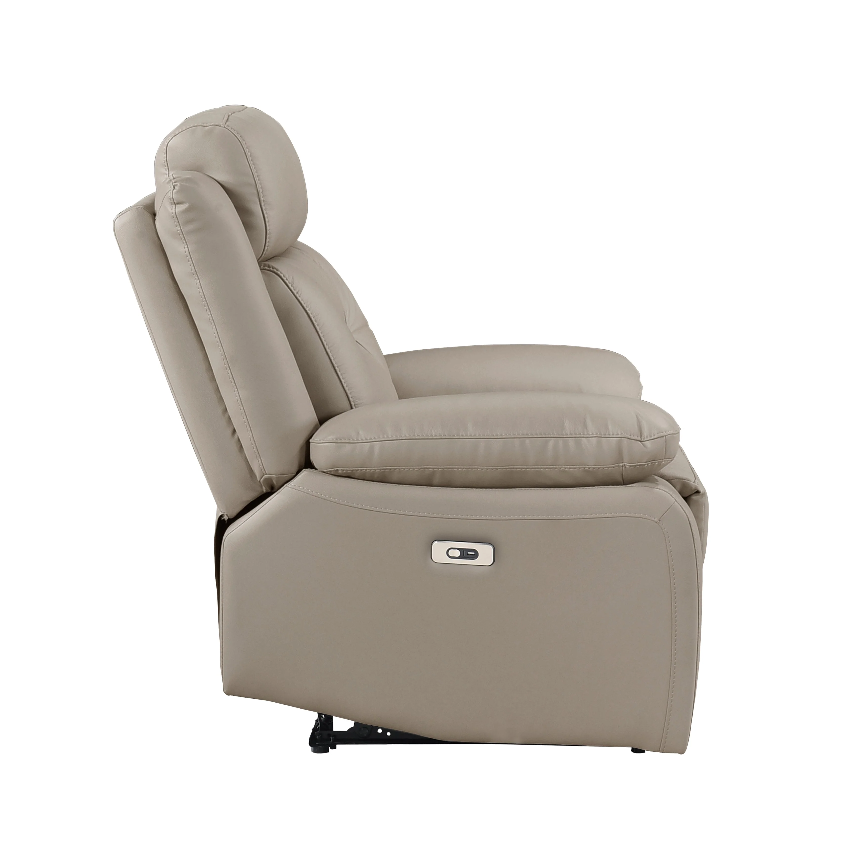 Laconia Latte Leather Power Reclining Chair - Image 3