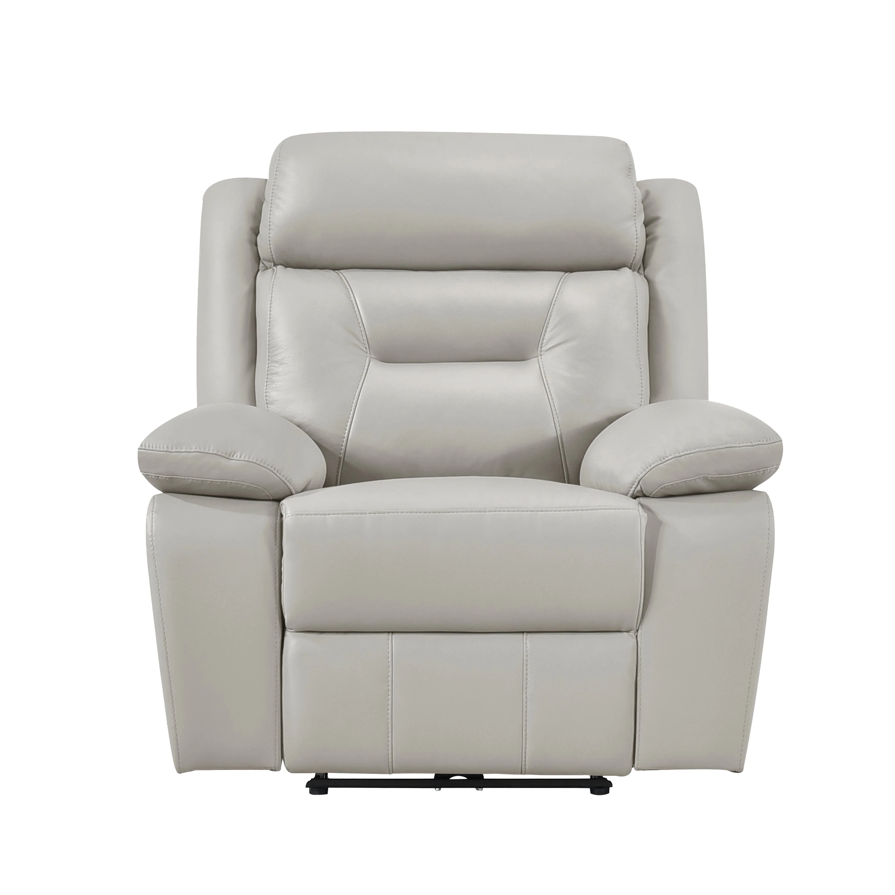 Laconia Silver Leather Power Double Reclining Living Room Set - Image 11
