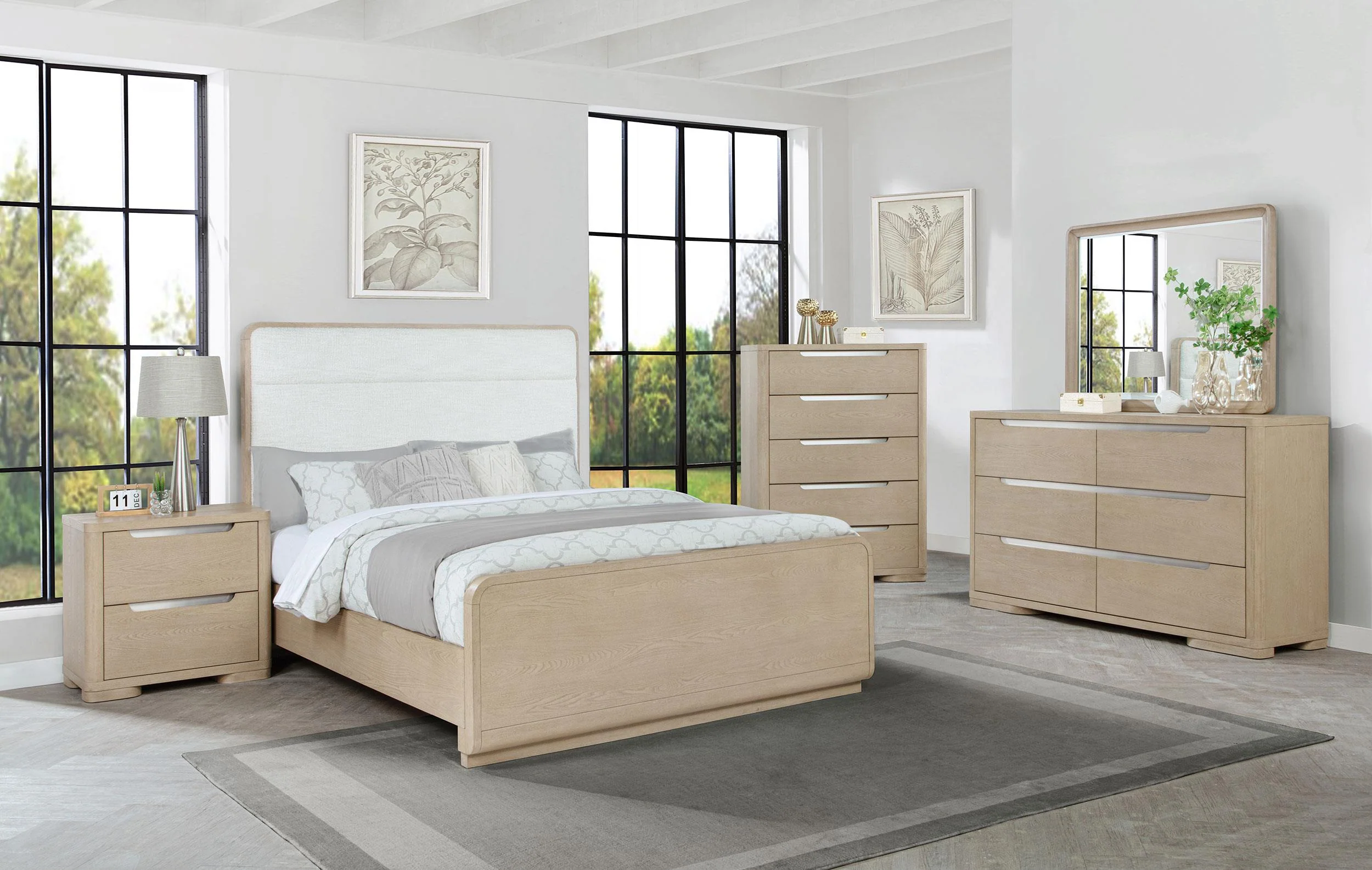 Ladera 5-drawer Bedroom Chest of Drawers Light Elm - Image 11