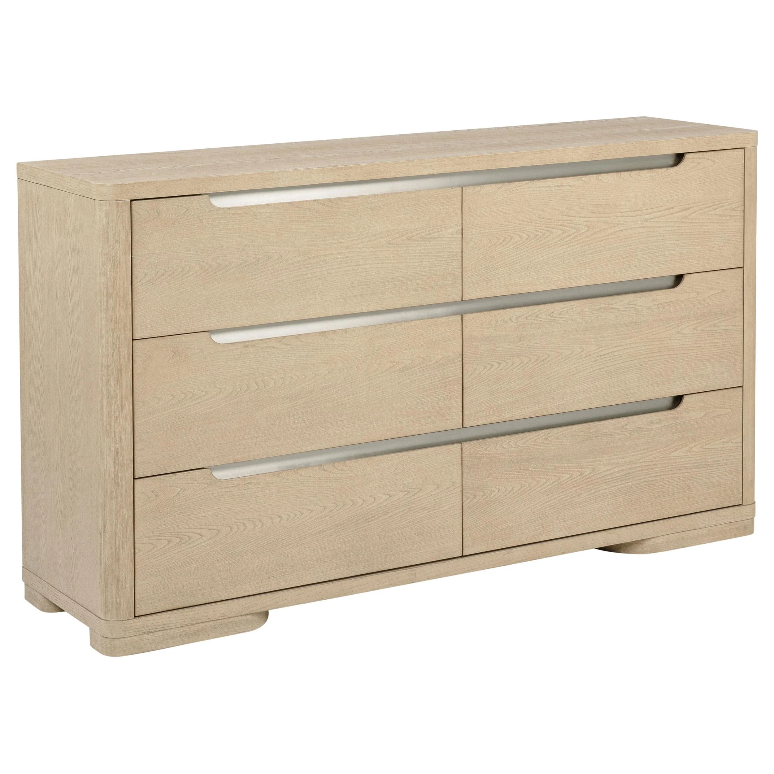 Ladera Light Elm 6-Drawer Bedroom Dresser - Image 3