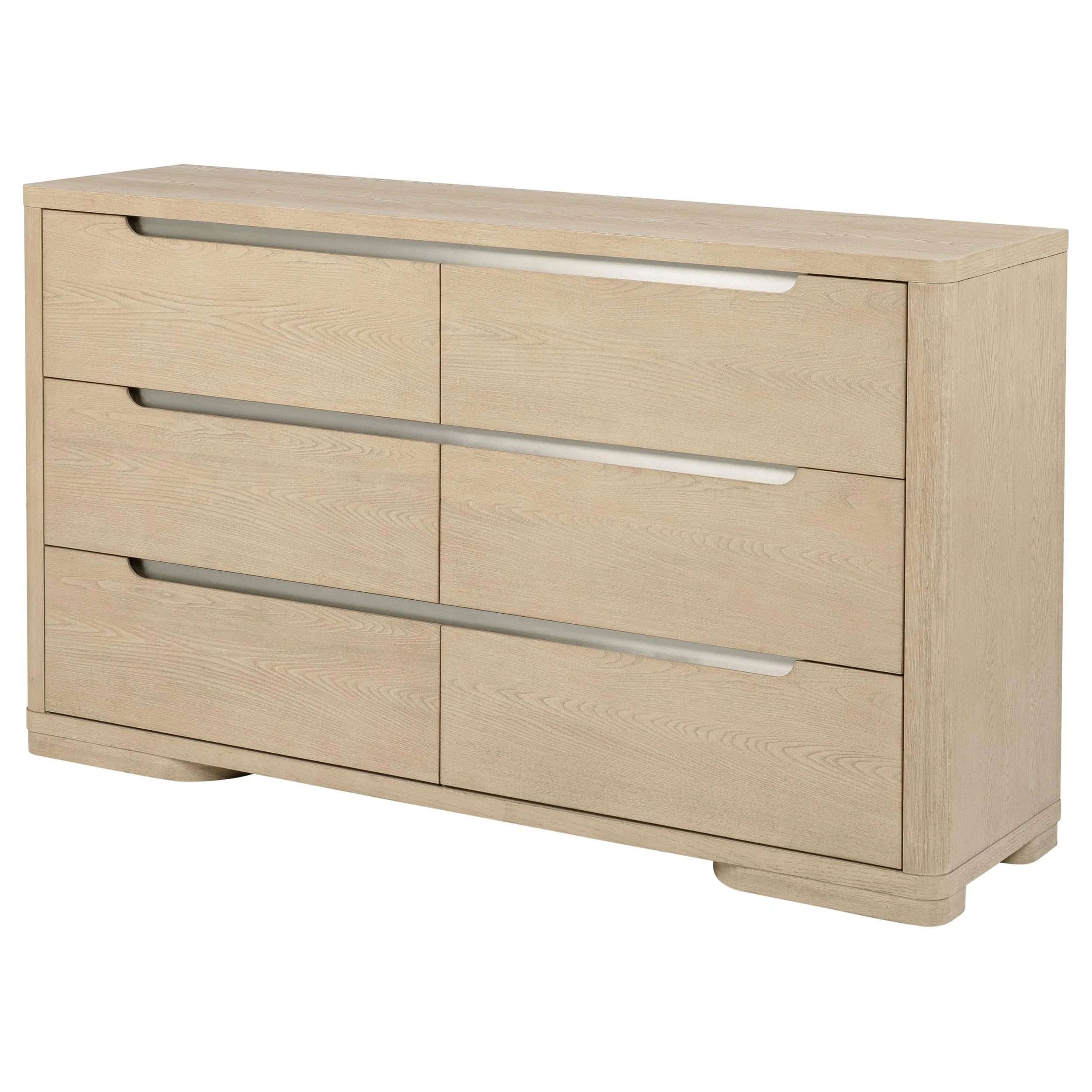 Ladera Light Elm 6-Drawer Bedroom Dresser - Image 4