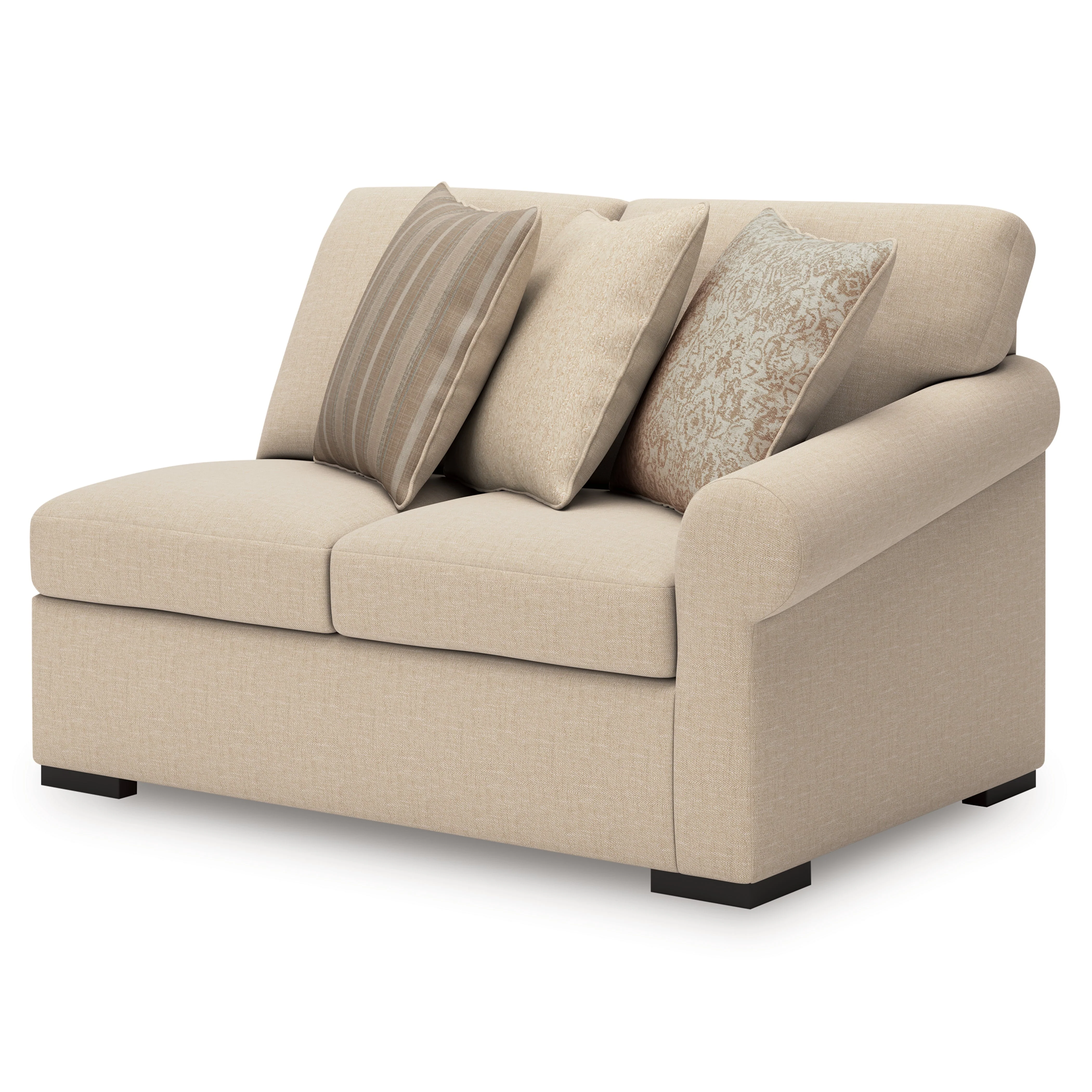 LadyMae Brown and Beige 2-Piece Left Arm Facing Chaise Sectional - Image 3
