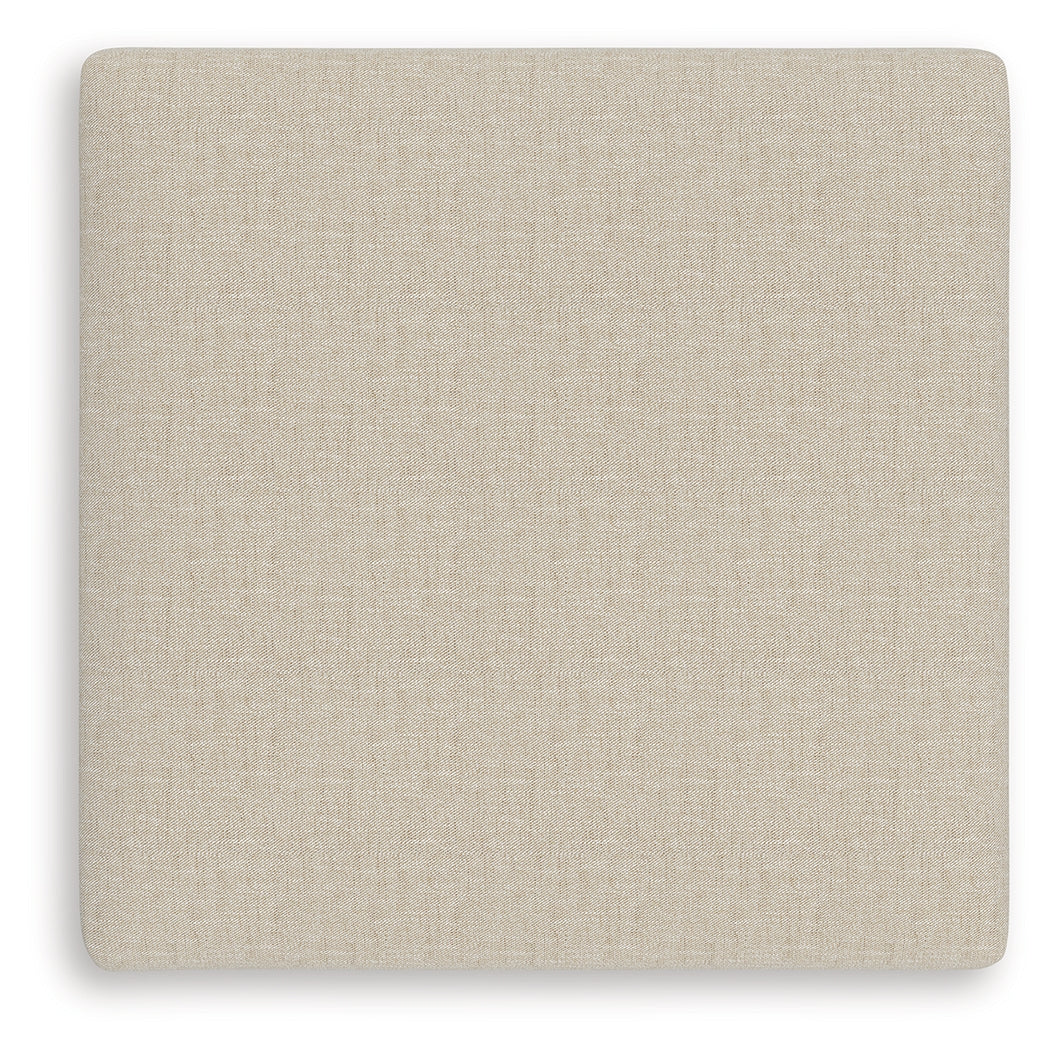 LadyMae Twill Oversized Accent Ottoman - Image 3