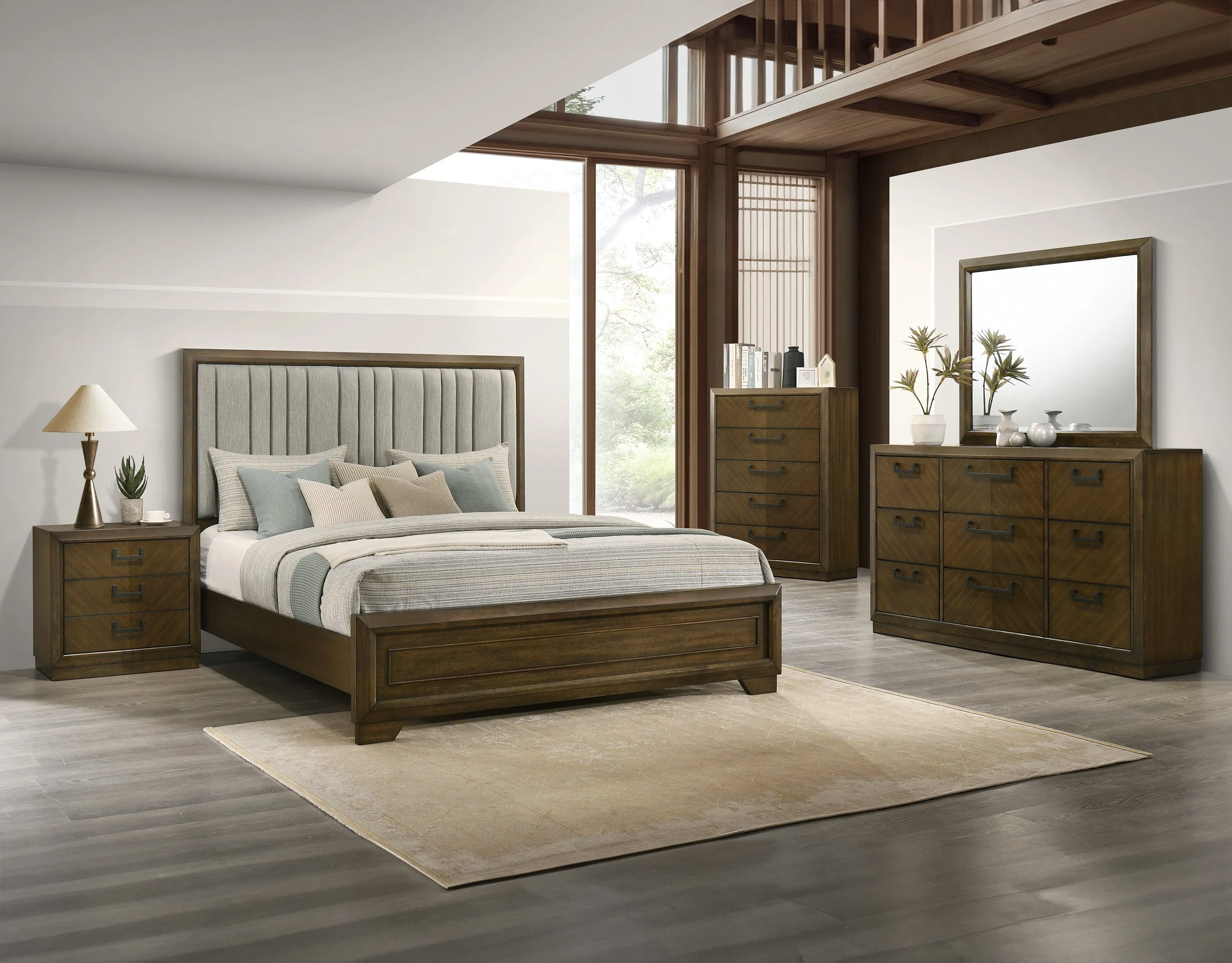Lakecrest Brown Panel Bedroom Set