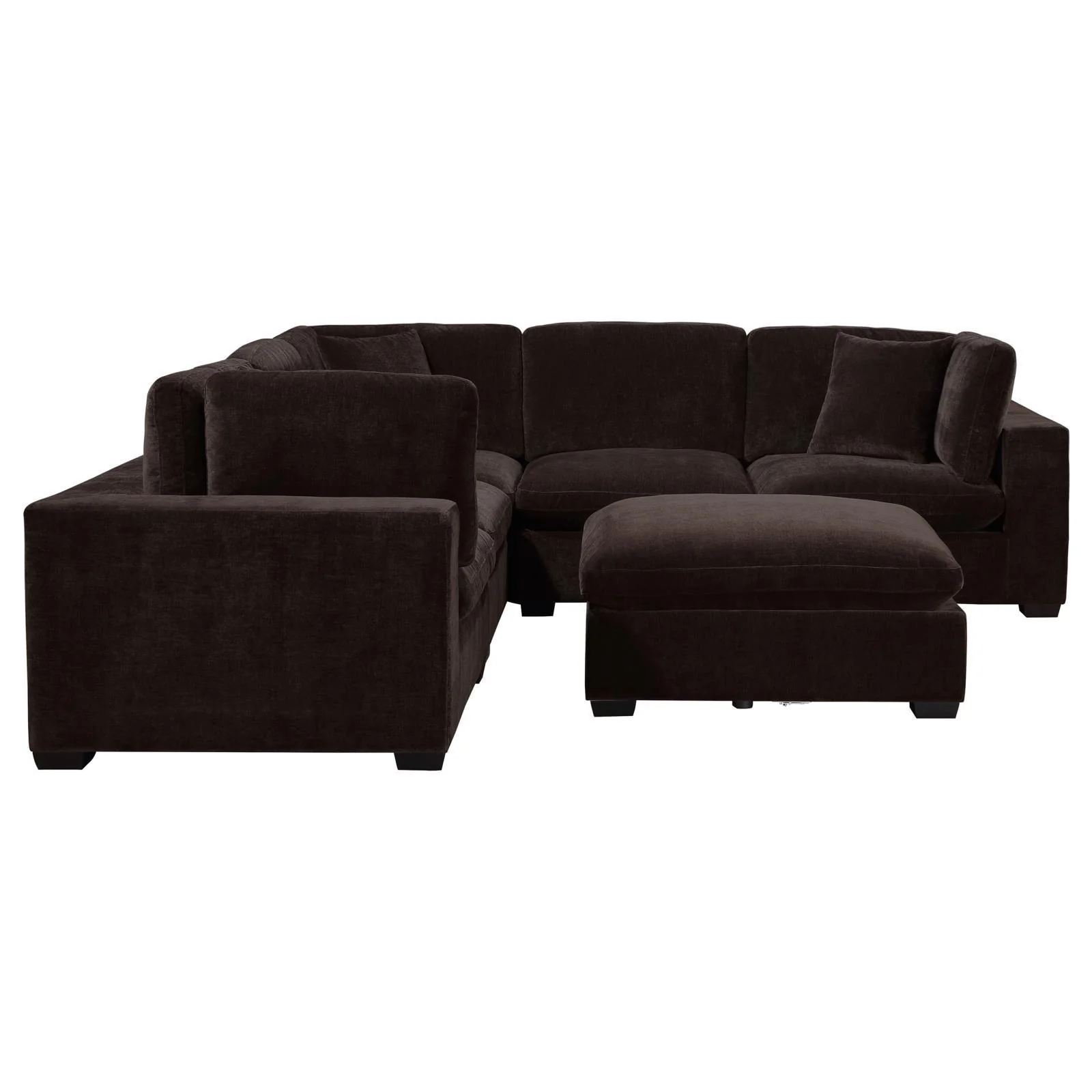 Lakeview Dark Chocolate 5-piece Upholstered Modular Sectional Sofa - Image 3
