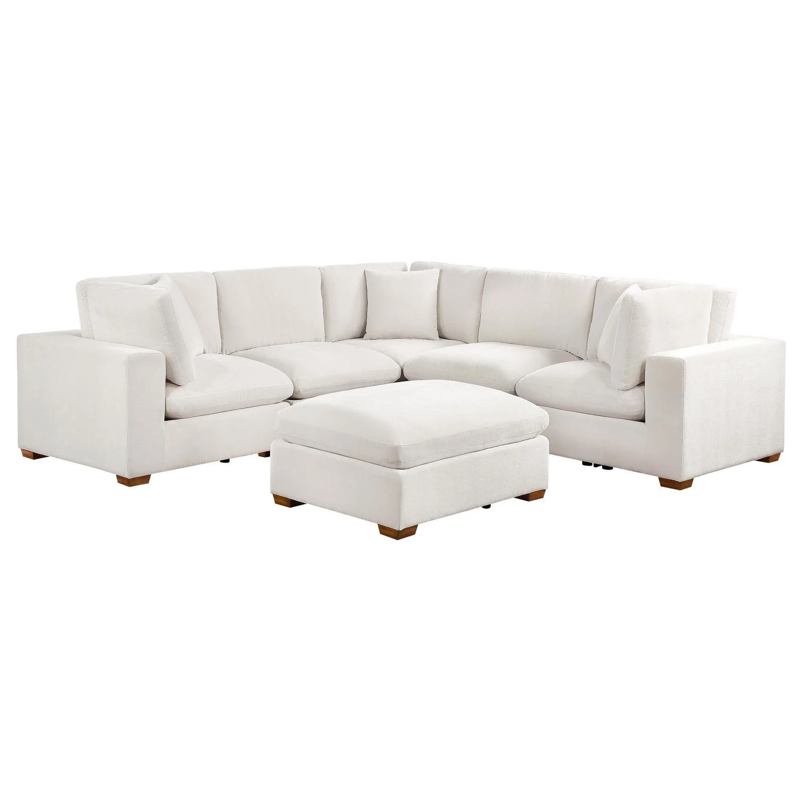 Lakeview Ivory 5-piece Upholstered Modular Sectional Sofa - Image 2