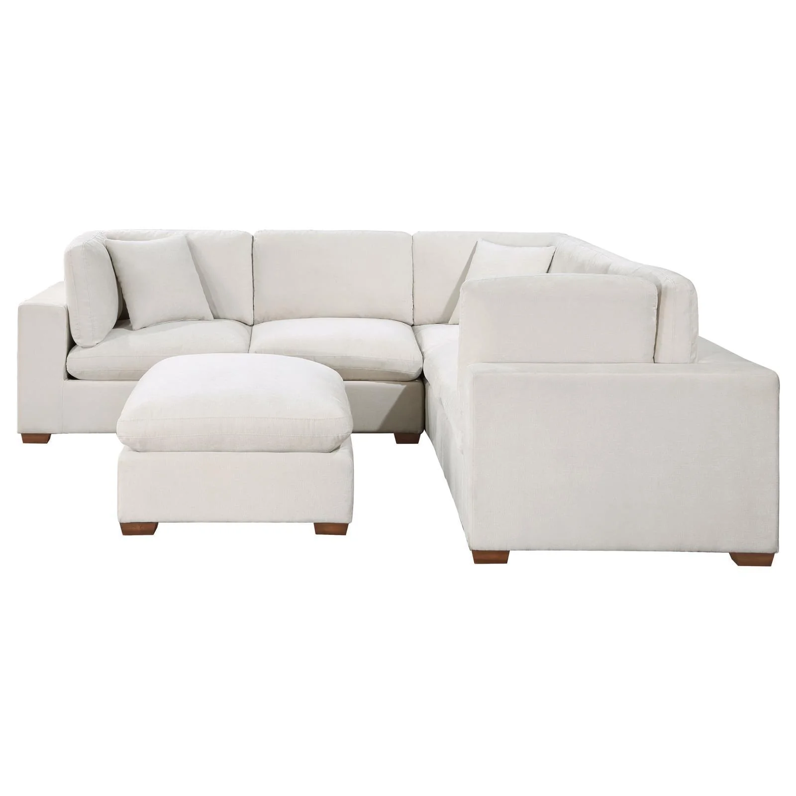 Lakeview Ivory 5-piece Upholstered Modular Sectional Sofa - Image 5