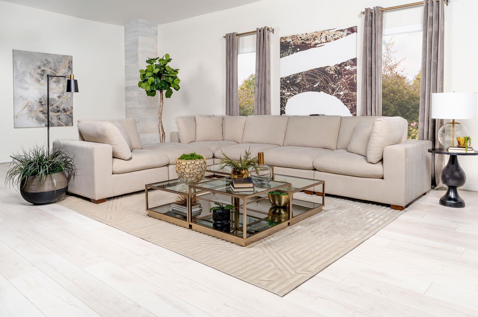 Lakeview Ivory Upholstered Armless Chair - Image 2
