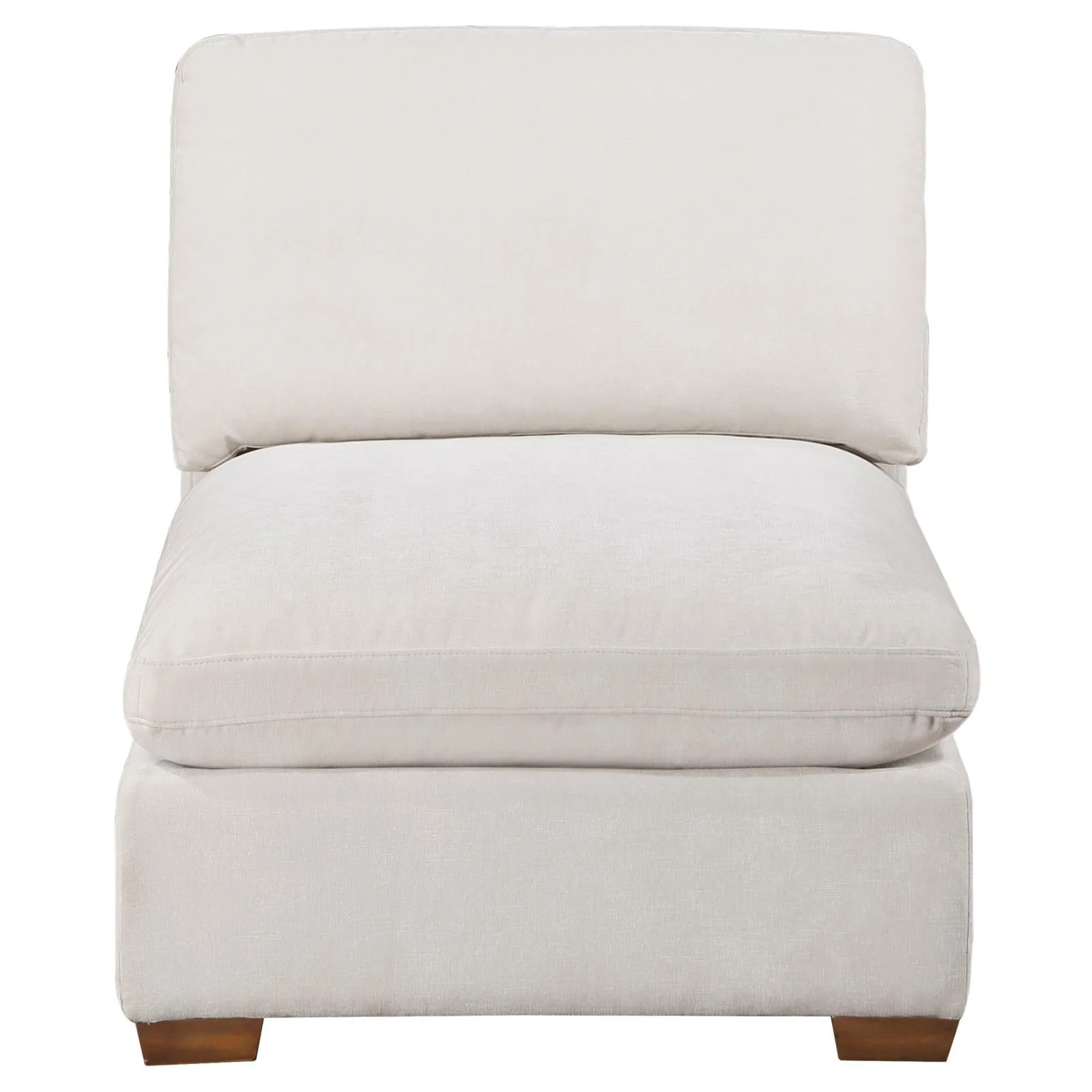 Lakeview Ivory Upholstered Armless Chair - Image 3