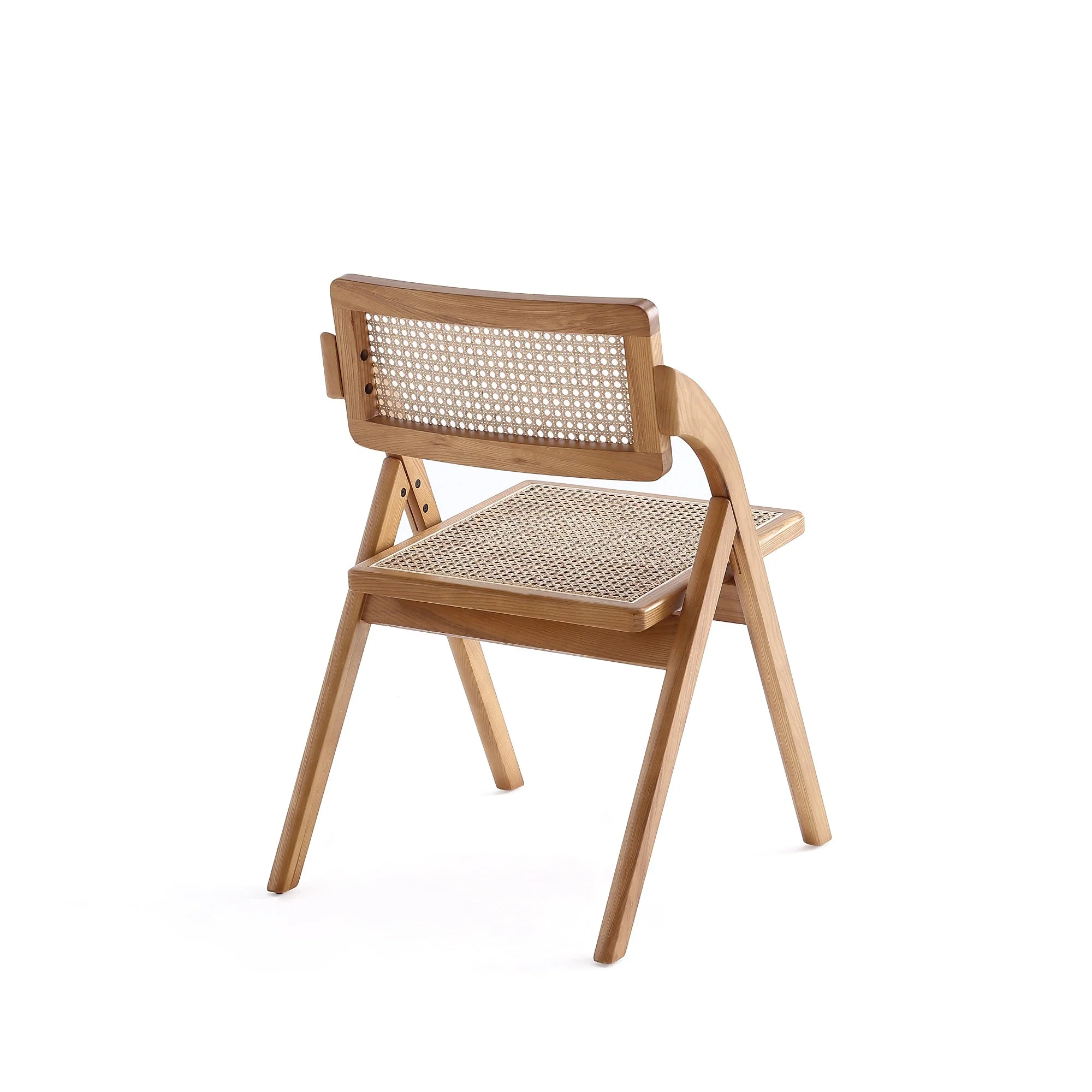 Lambinet Folding Dining Chair in Nature Cane (set of 4) - Image 7