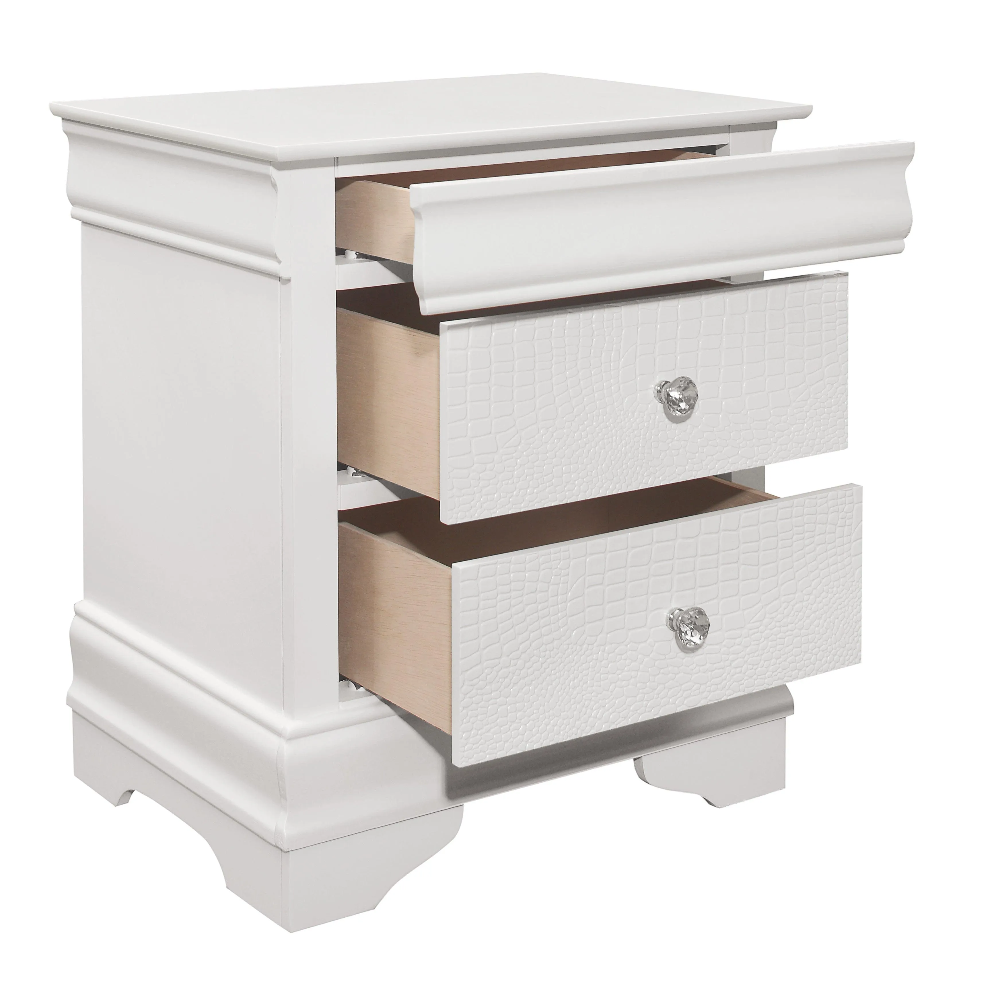 Lana White LED Upholstered Panel Bedroom Set - Image 6