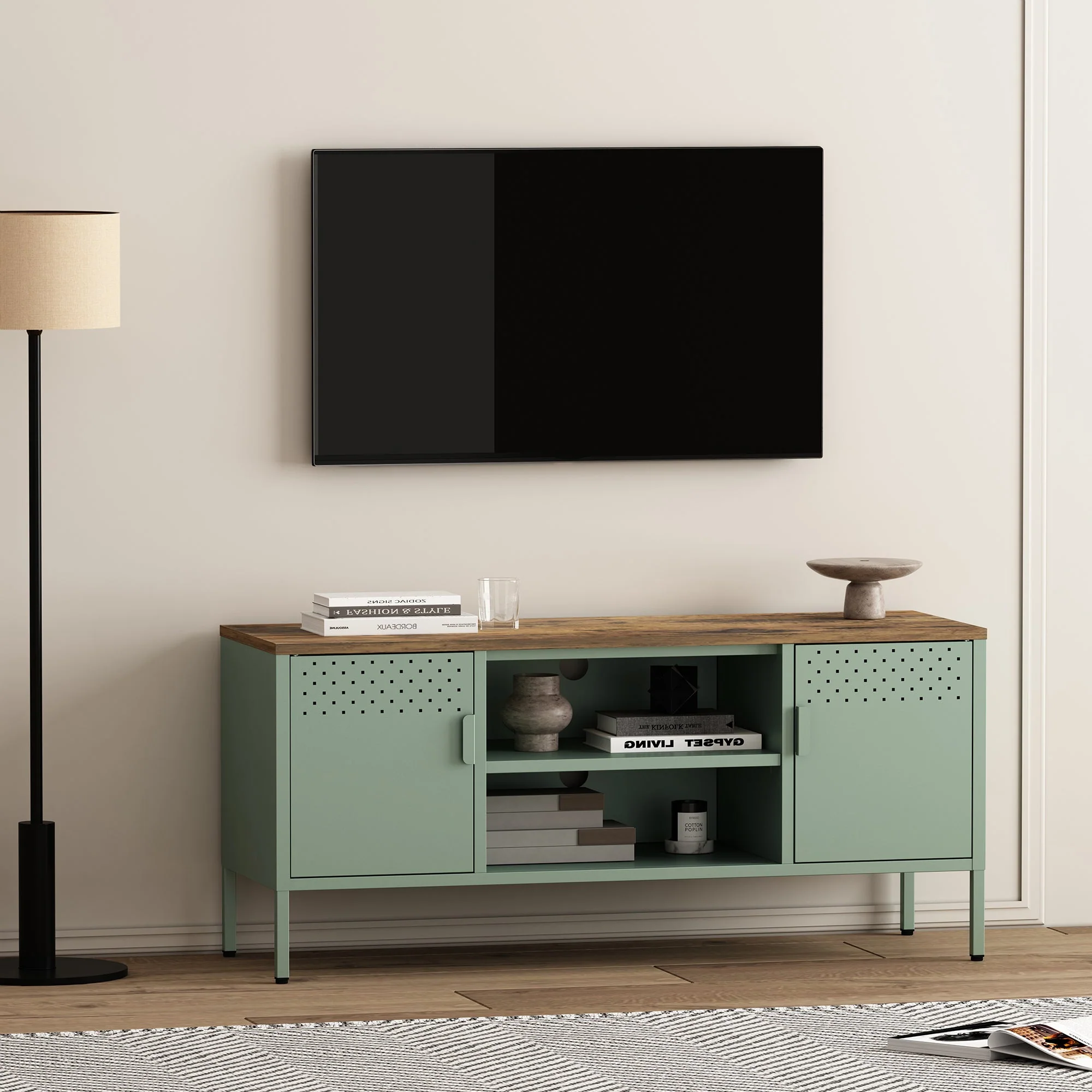 Landen 47" TV Stand in Green - Image 2