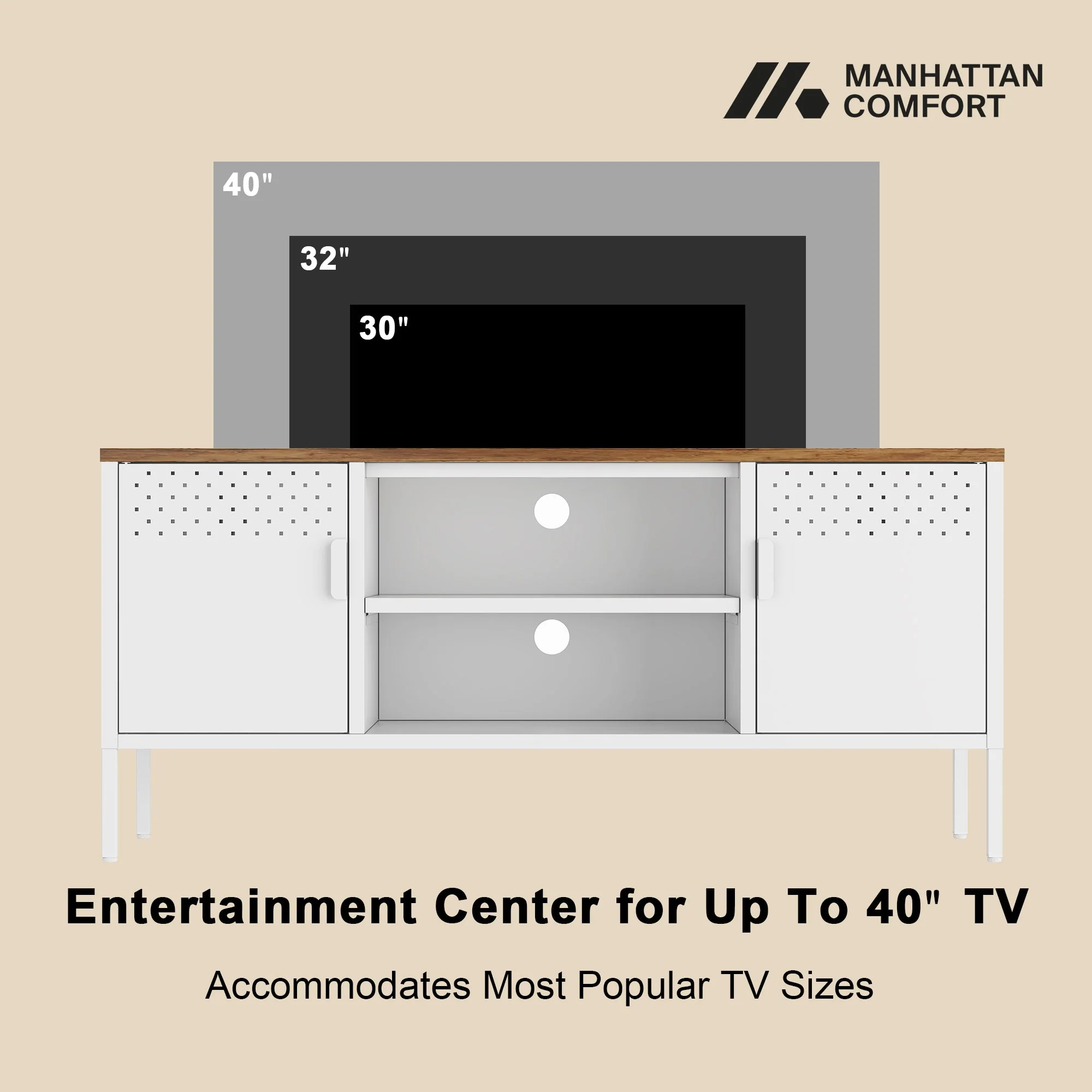 Landen 47" TV Stand in White - Image 5