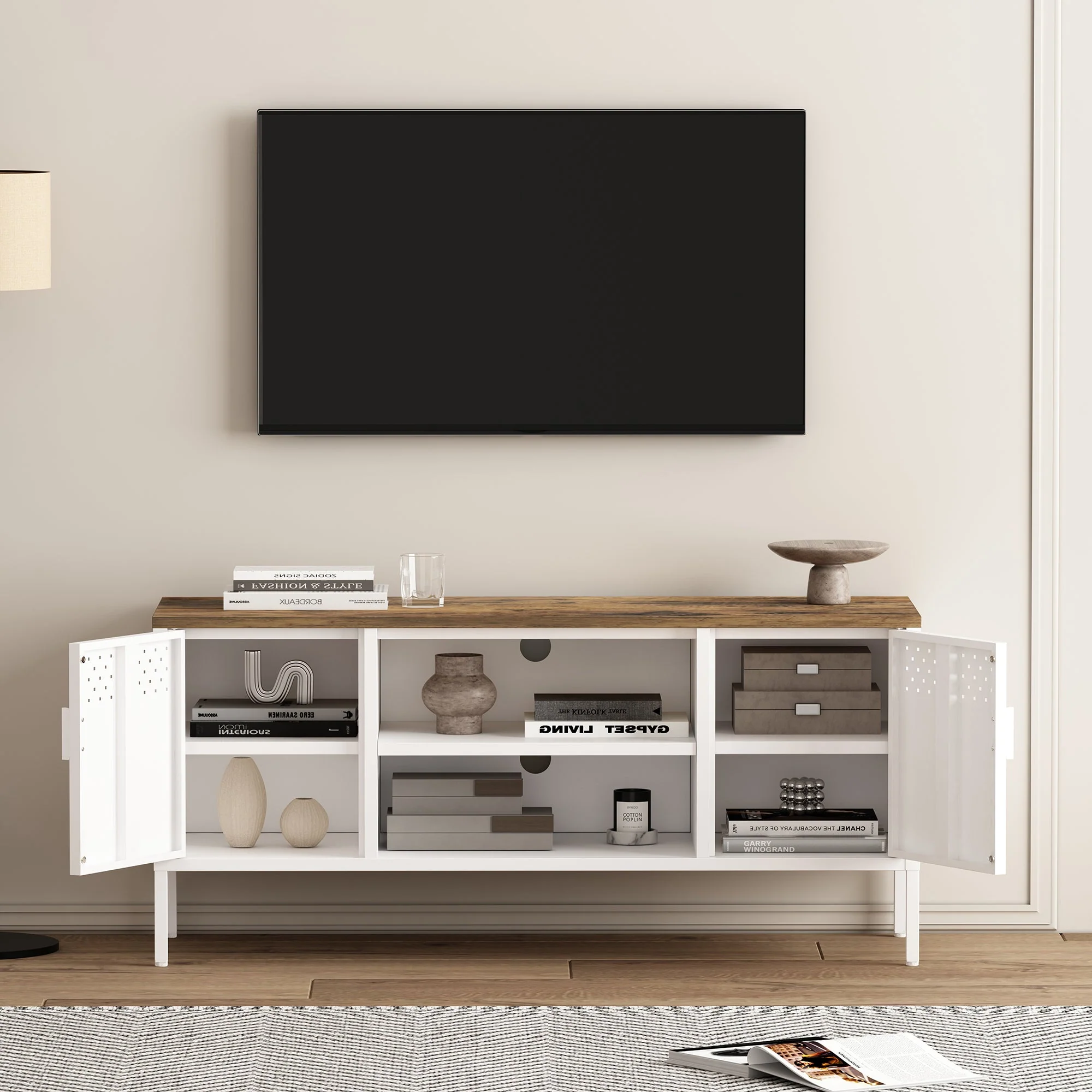 Landen 47" TV Stand in White - Image 6