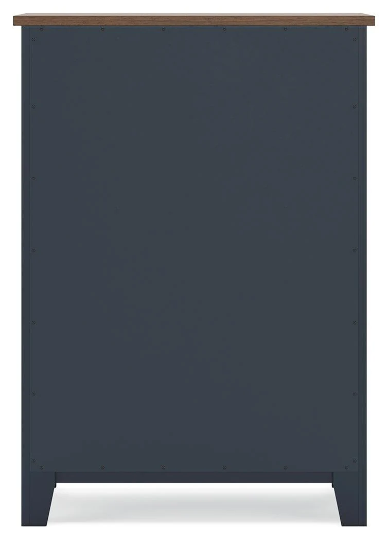 Landocken Brown/Blue Chest of Drawers - Image 4