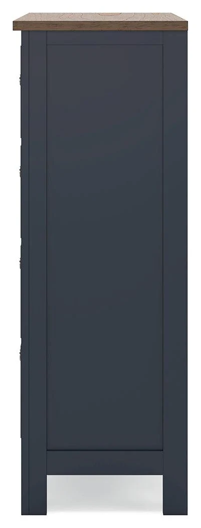 Landocken Brown/Blue Chest of Drawers - Image 5