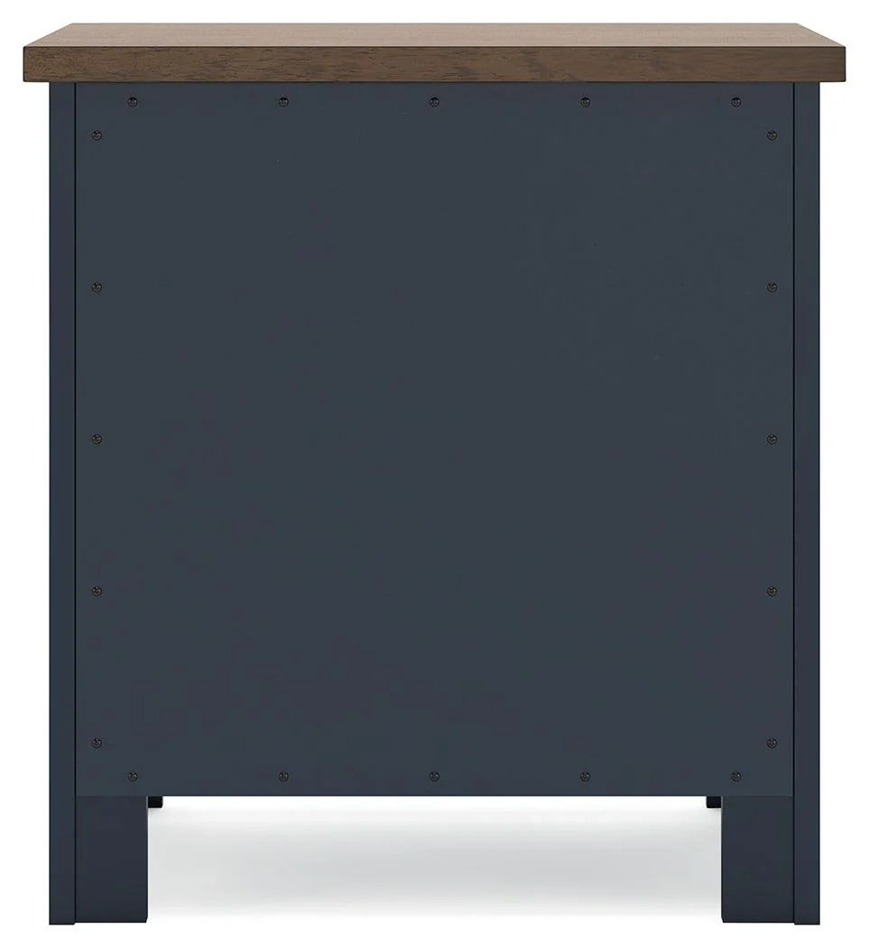 Landocken Brown/Blue Nightstand - Image 4