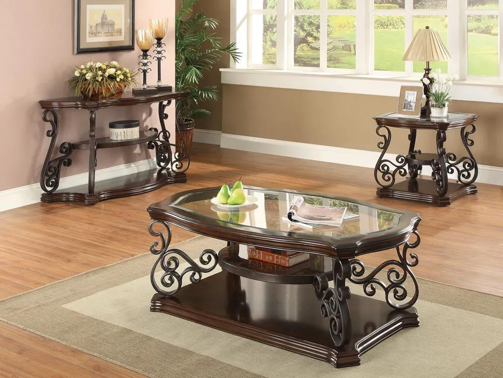 Laney Deep Merlot/Clear End Table - Image 3