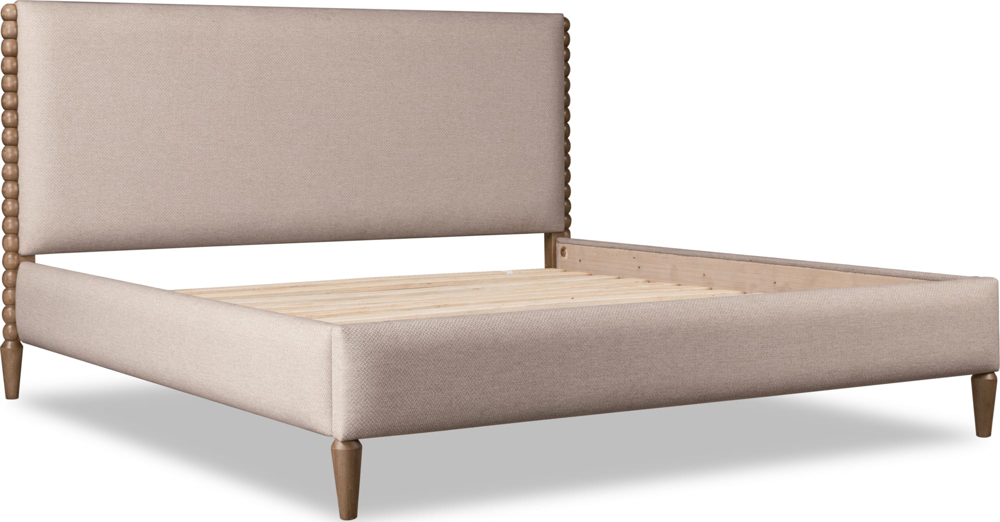 Langley Honey Wheat/Autumn Forest Upholstered King Bed - Image 6