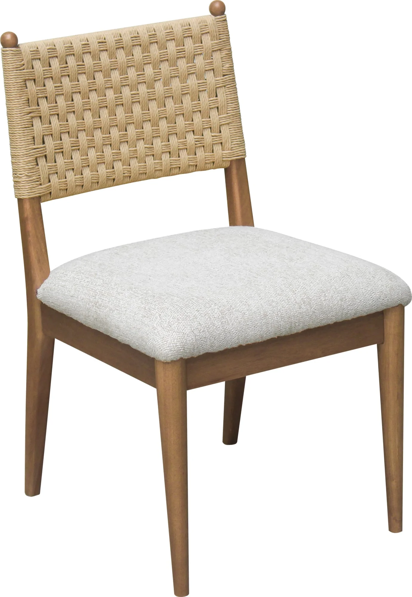 Langley Snow White/Cabin Glow Woven Back Chair (Set of 2) - Image 3
