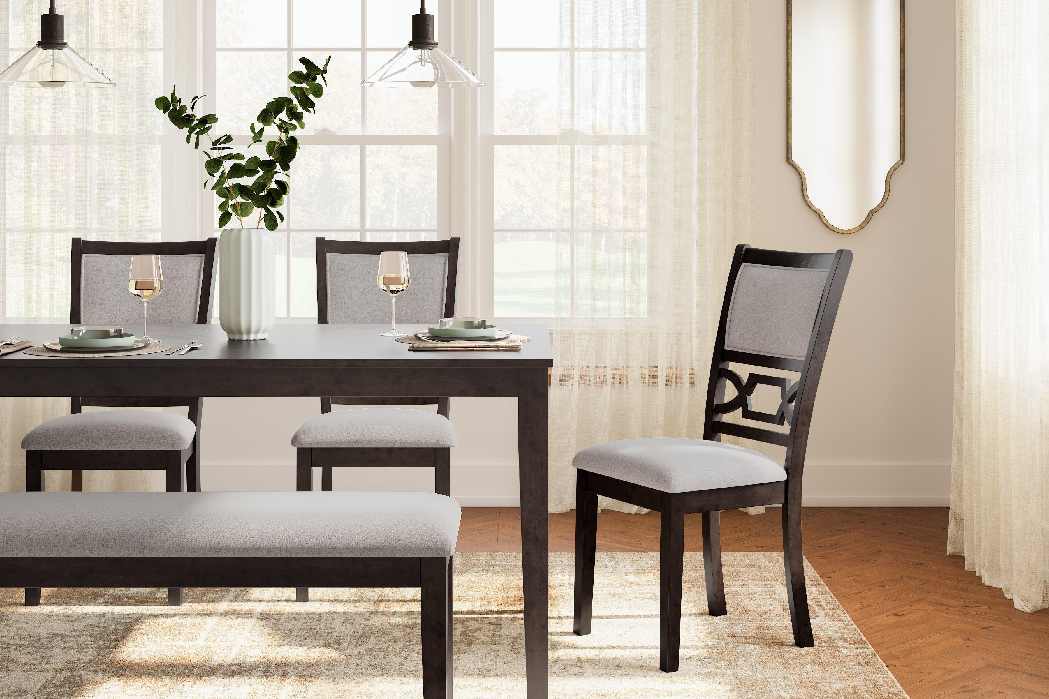 Langwest Brown Dining Table and 4 Chairs and Bench - Image 4