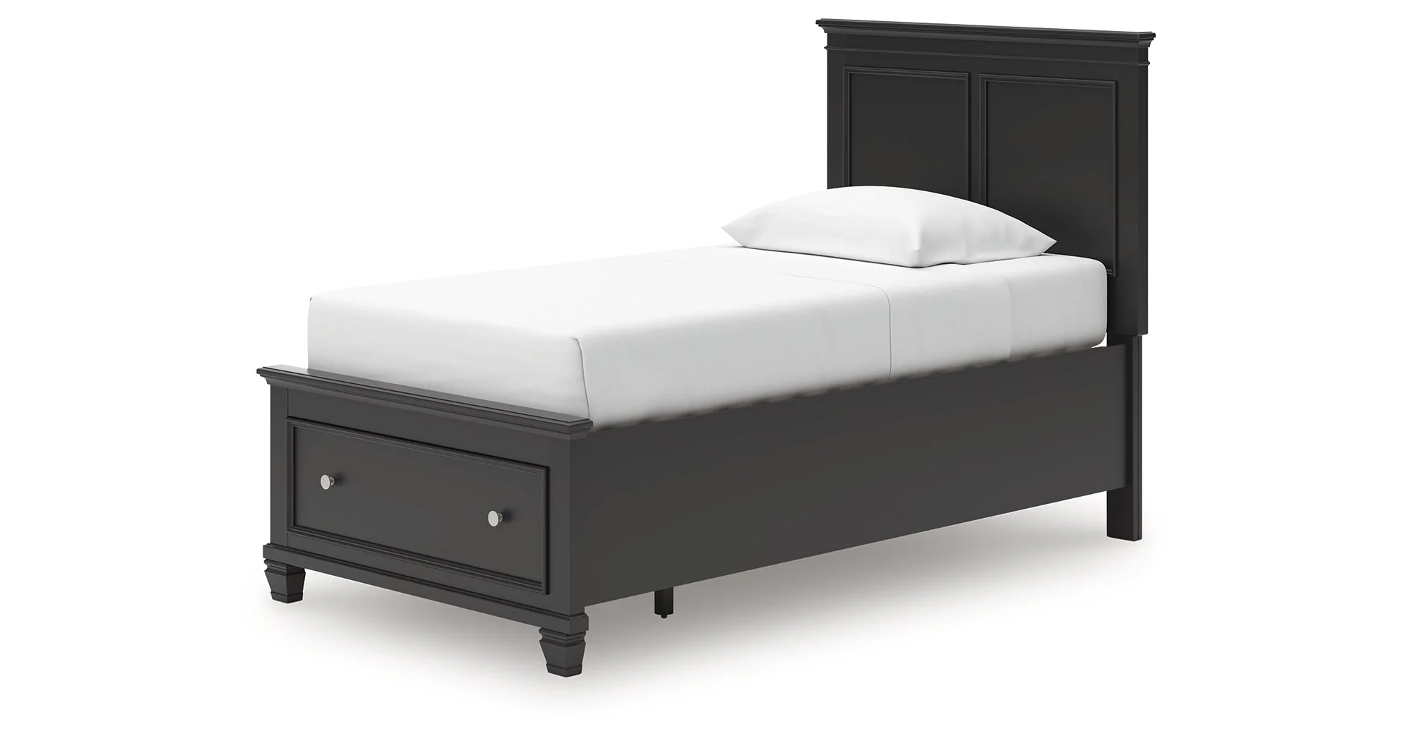 Lanolee Black Twin Panel Storage Bed - Image 13