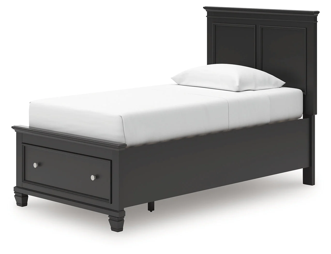 Lanolee Black Twin Panel Storage Bed - Image 2
