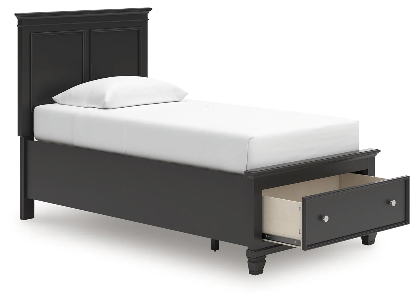 Lanolee Black Twin Panel Storage Bed - Image 5