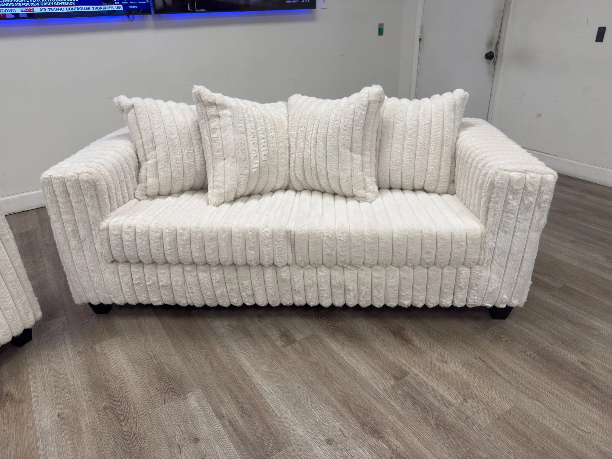 Larce Cream Sofa & Loveseat - Image 4