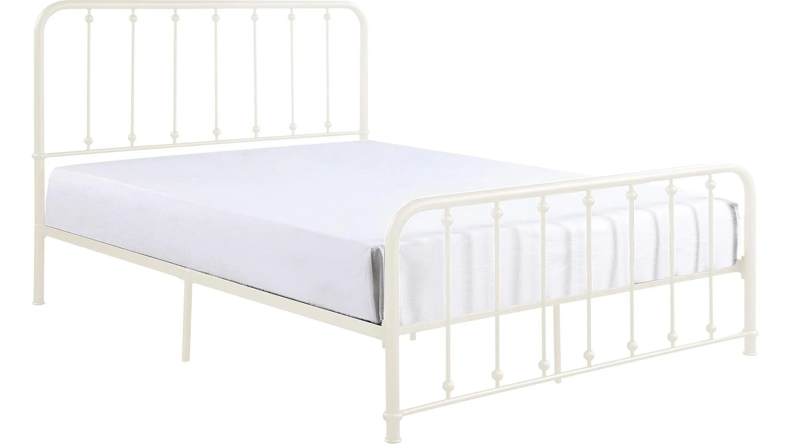 Larkspur White Full Metal Platform Bed - Image 3