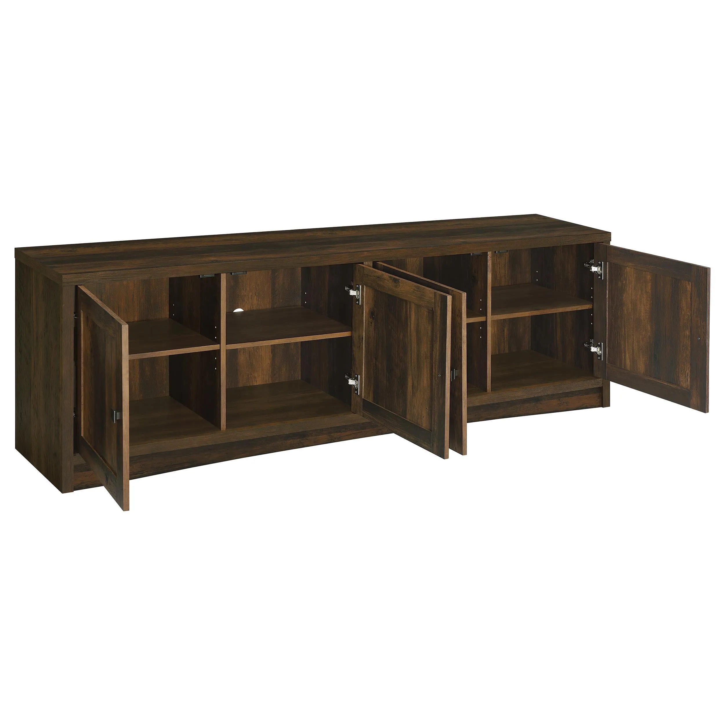 Laughlin Dark Pine 3-Piece Entertainment Center TV Stand - Image 4