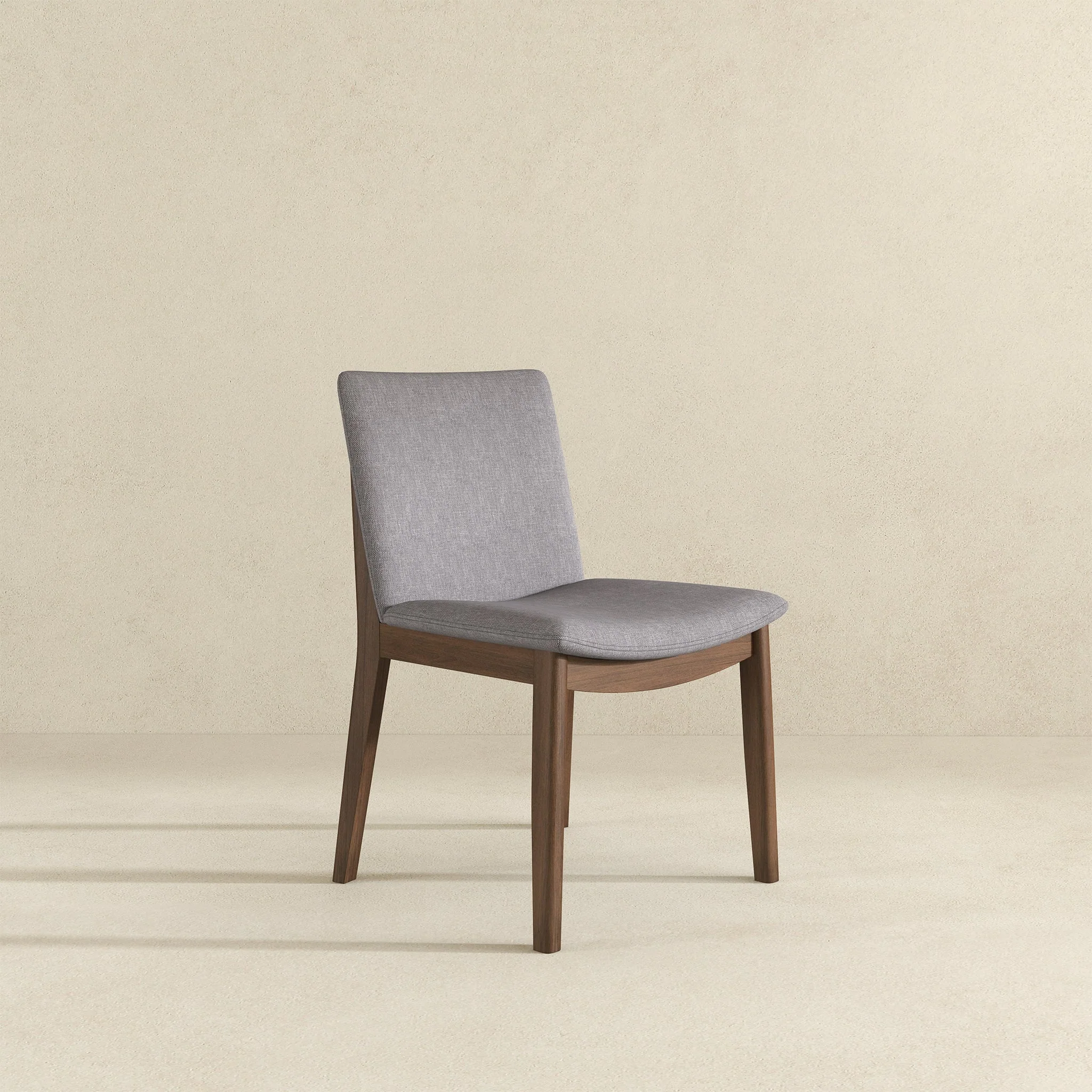 Laura Light Grey Linen Solid Wood Dining Chair (Set Of 2) - Image 3