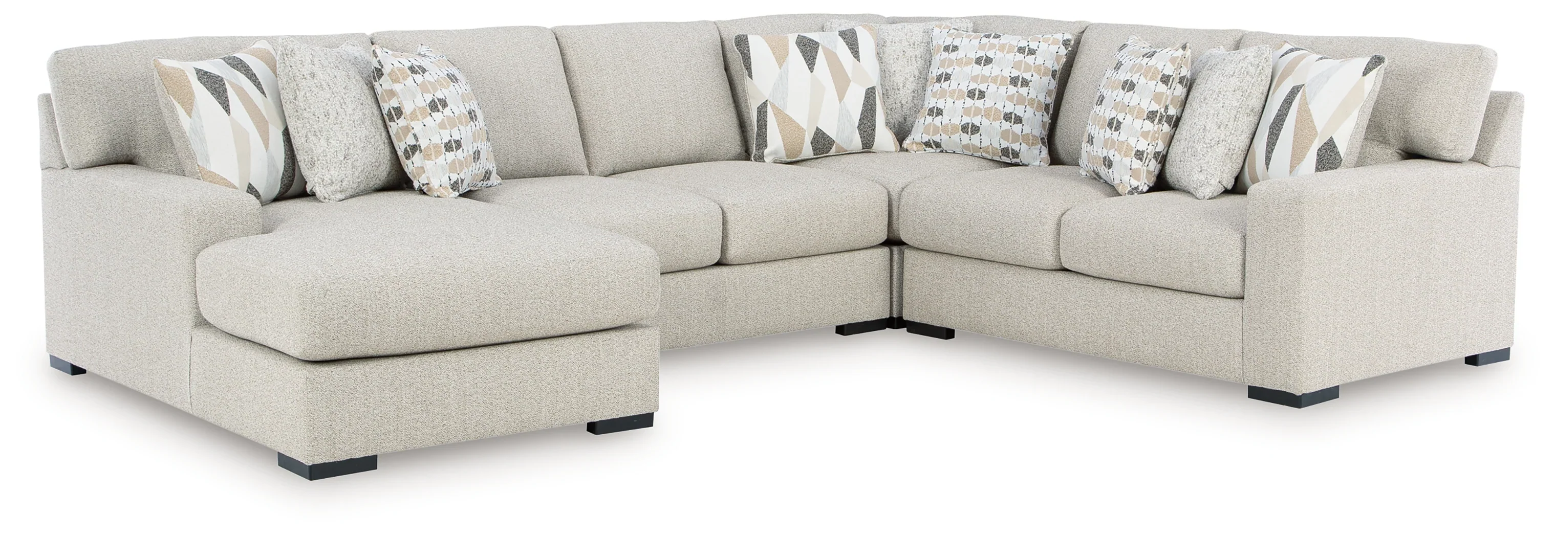 Laurelgrove Pebble 4-Piece Sectional with LAF Chaise