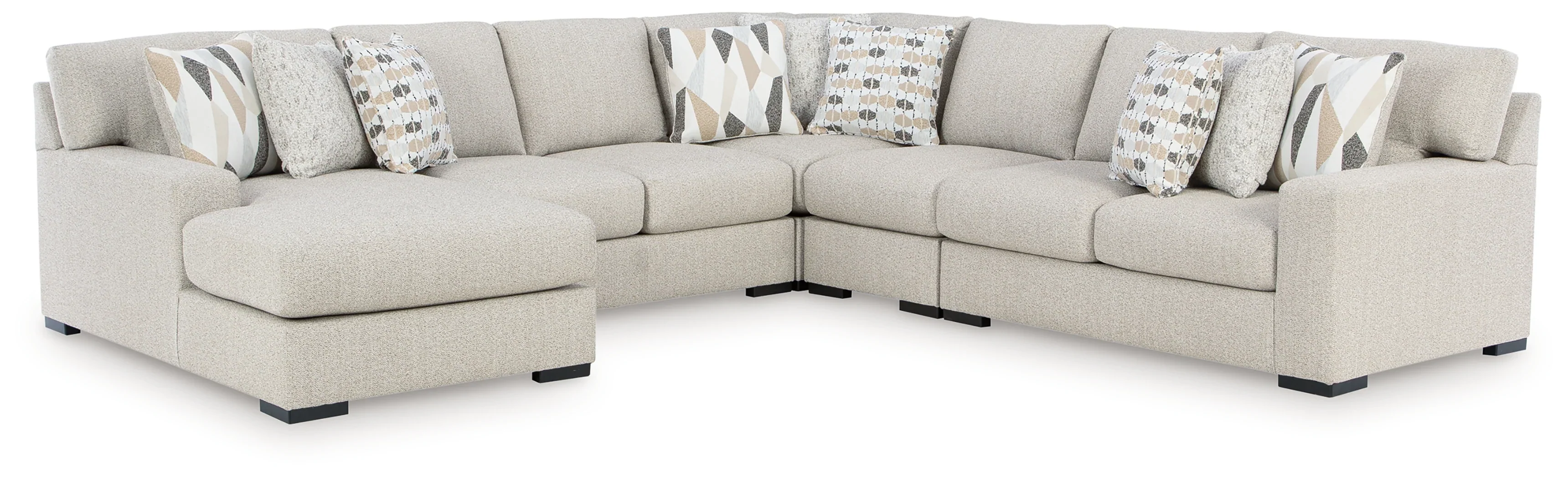 Laurelgrove Pebble 5-Piece Sectional with LAF Chaise