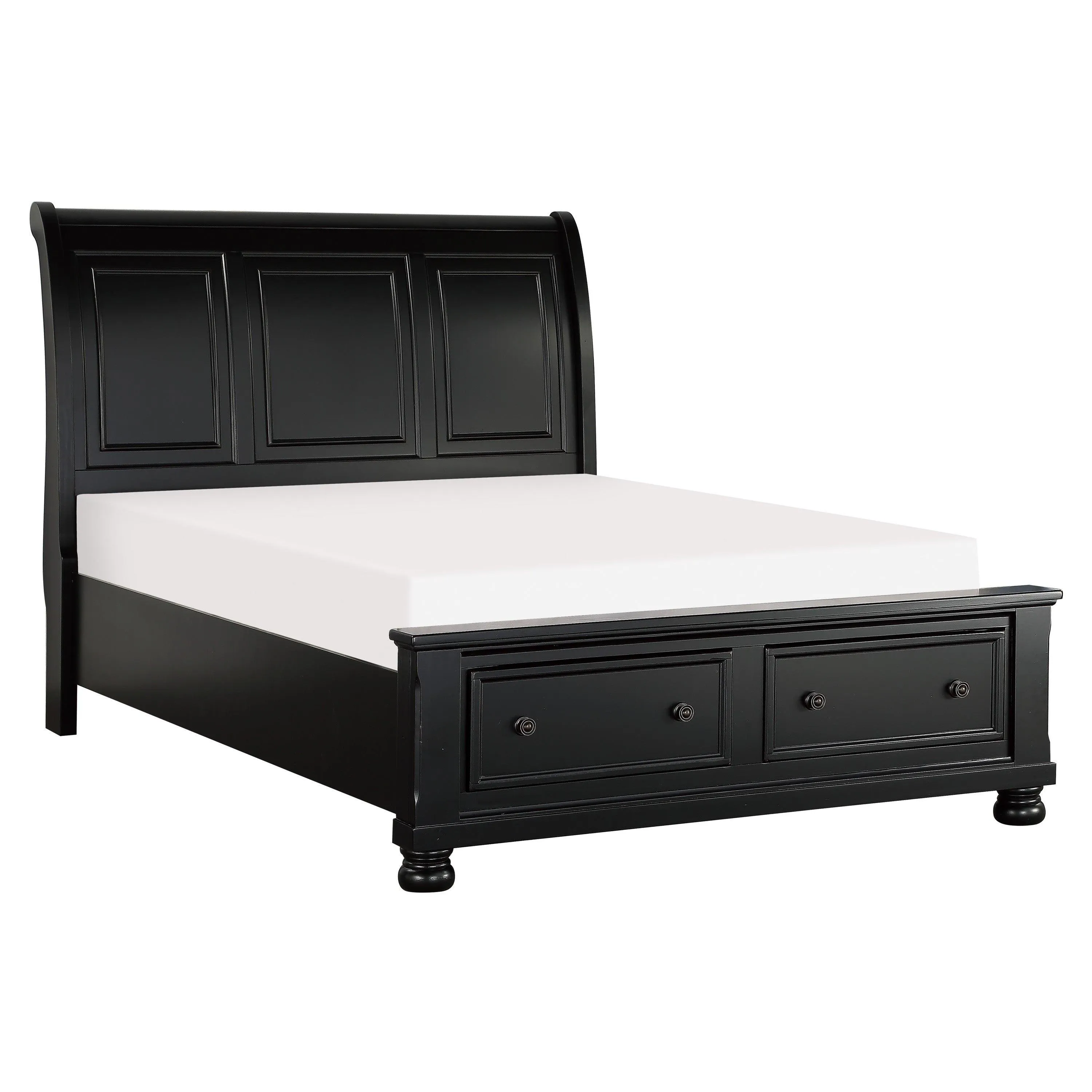 Laurelin Black Sleigh Storage Platform Bedroom Set - Image 2