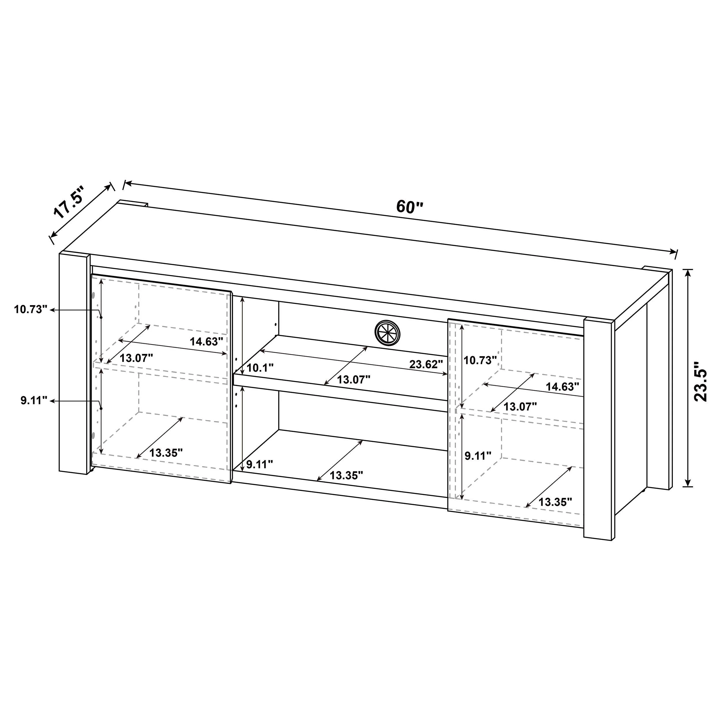 Laurelton Light Oak 60-inch 2-Door TV Stand Media Console - Image 11