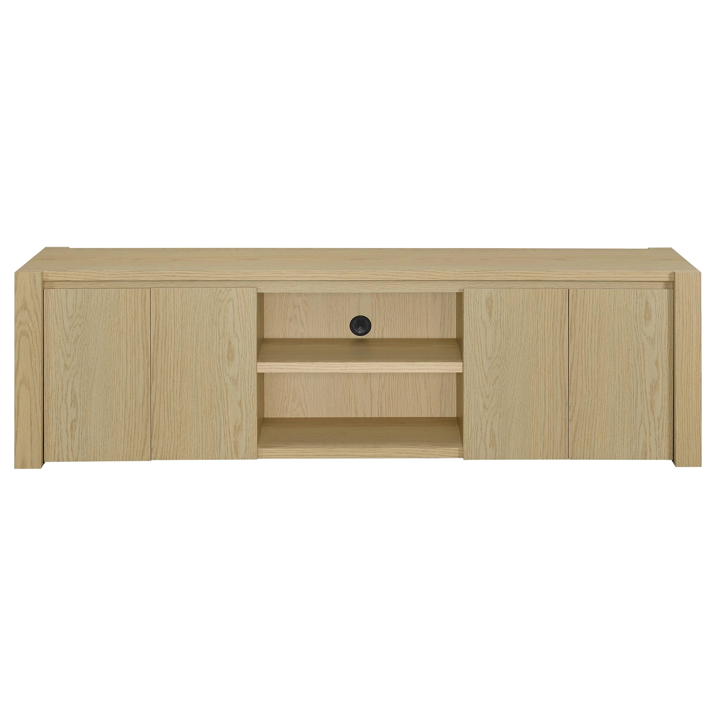 Laurelton Light Oak 78-inch 4-door TV Stand Media Console - Image 3