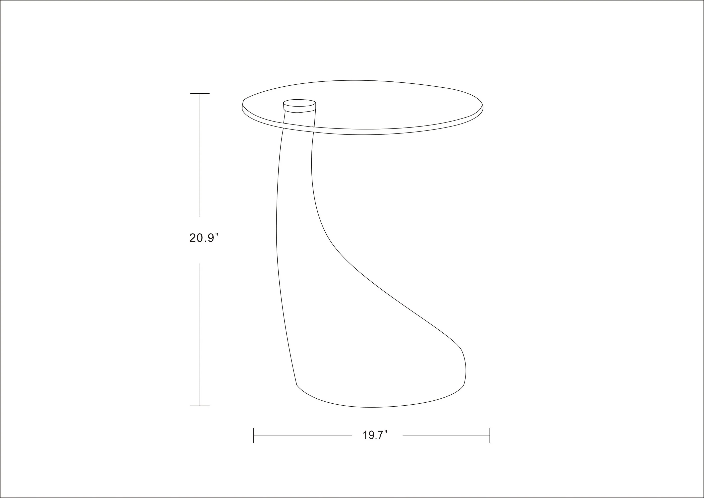 Lava Accent Table in Red - Image 3