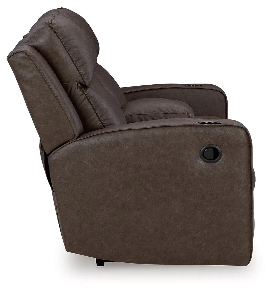 Lavenhorne Granite Manual Reclining Loveseat with Console - Image 5