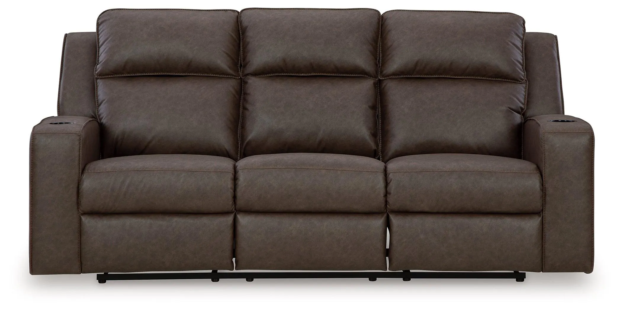 Lavenhorne Granite Manual Reclining Sofa with Drop Down Table - Image 4