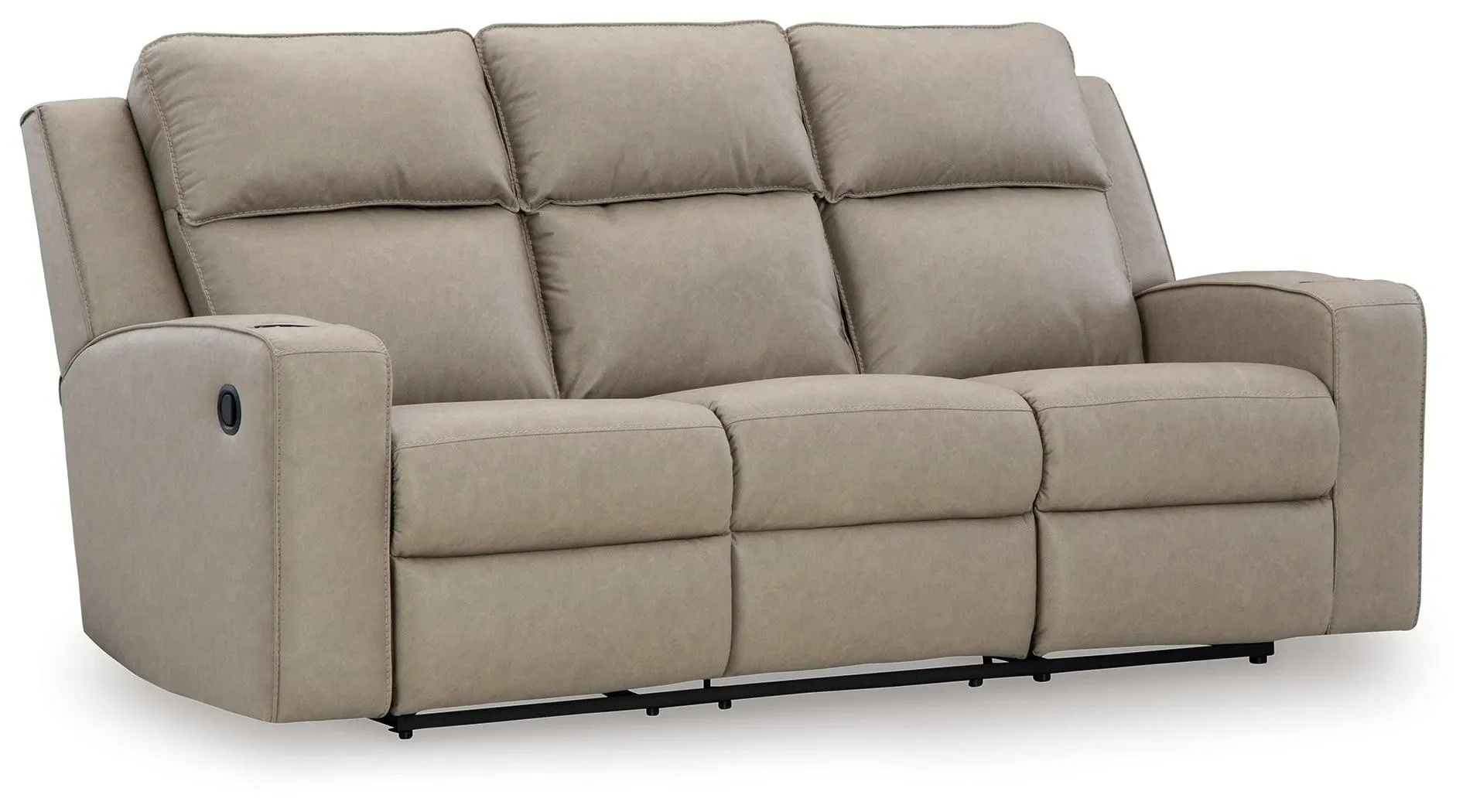Lavenhorne Pebble Manual Reclining Sofa with Drop Down Table - Image 2