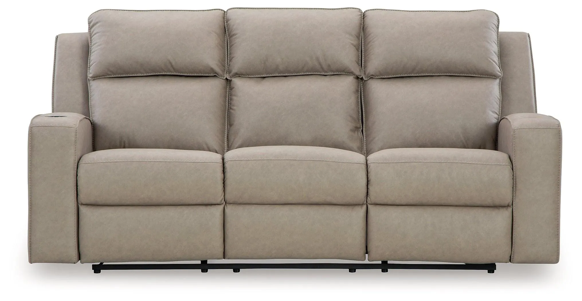 Lavenhorne Pebble Manual Reclining Sofa with Drop Down Table - Image 4