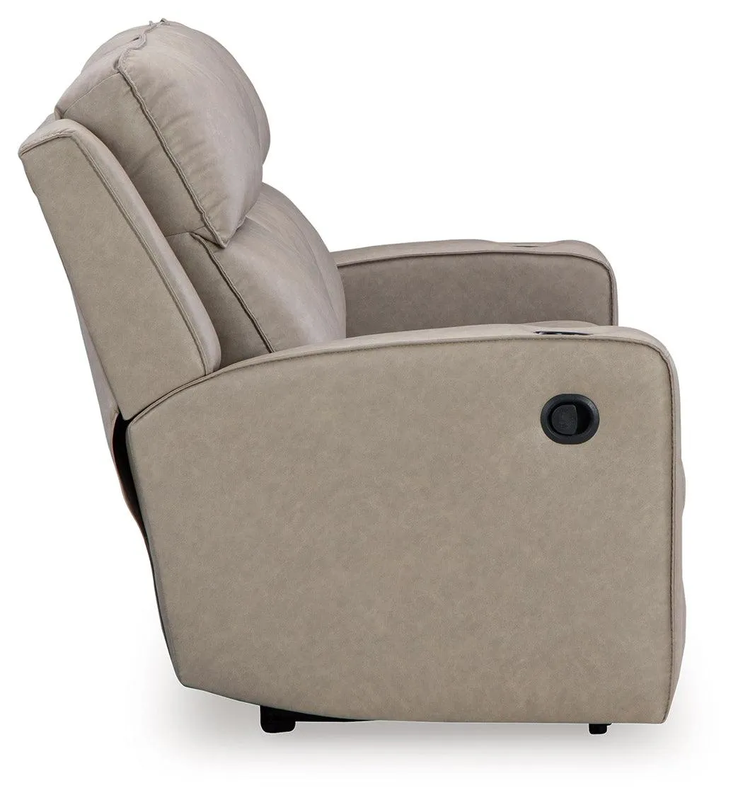 Lavenhorne Pebble Manual Reclining Sofa with Drop Down Table - Image 5